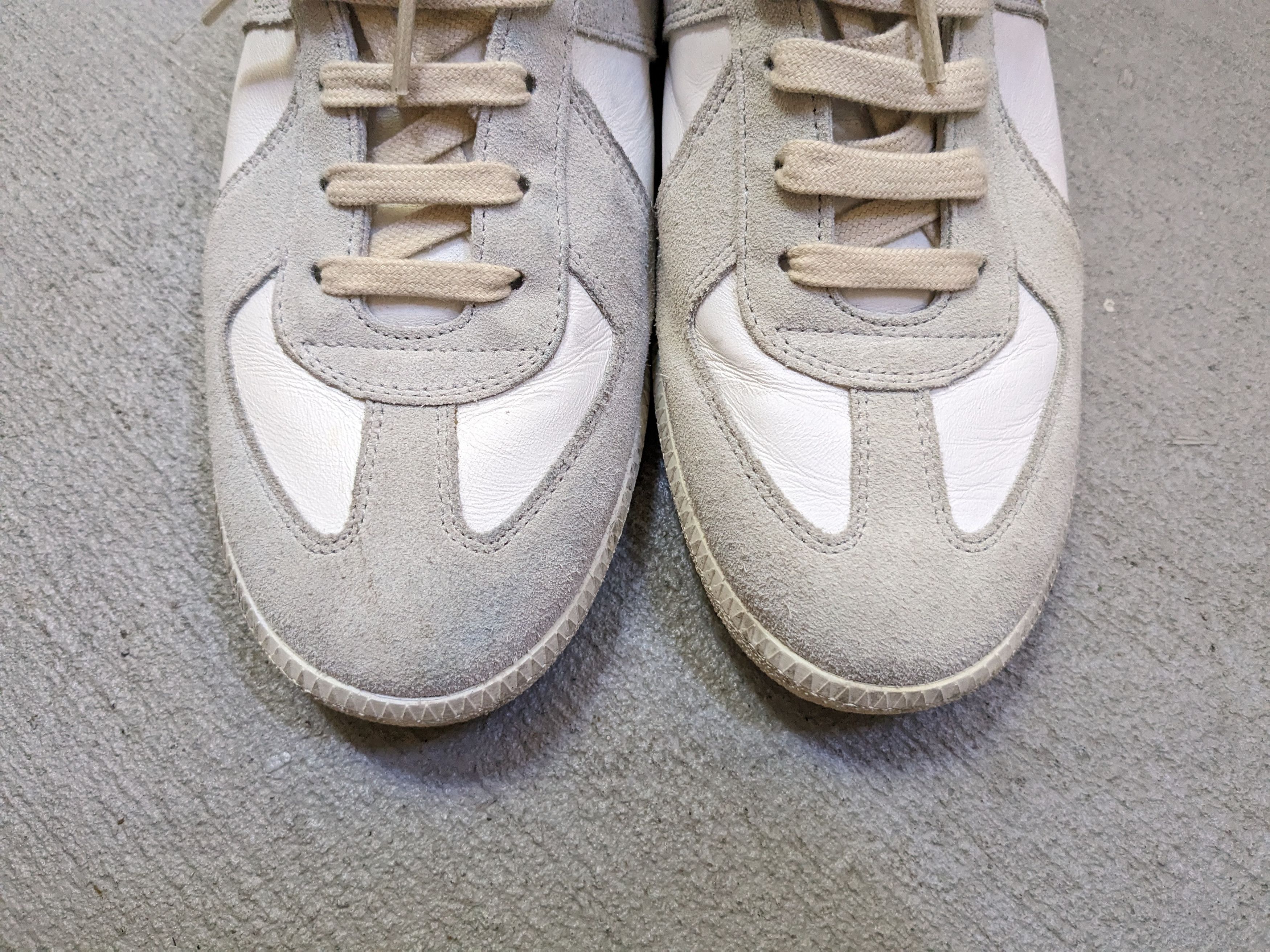 Maison Margiela Maison Margiela GAT Replica White Gray 7 40 Suede Leather Size US 7 / EU 40 - 3 Thumbnail