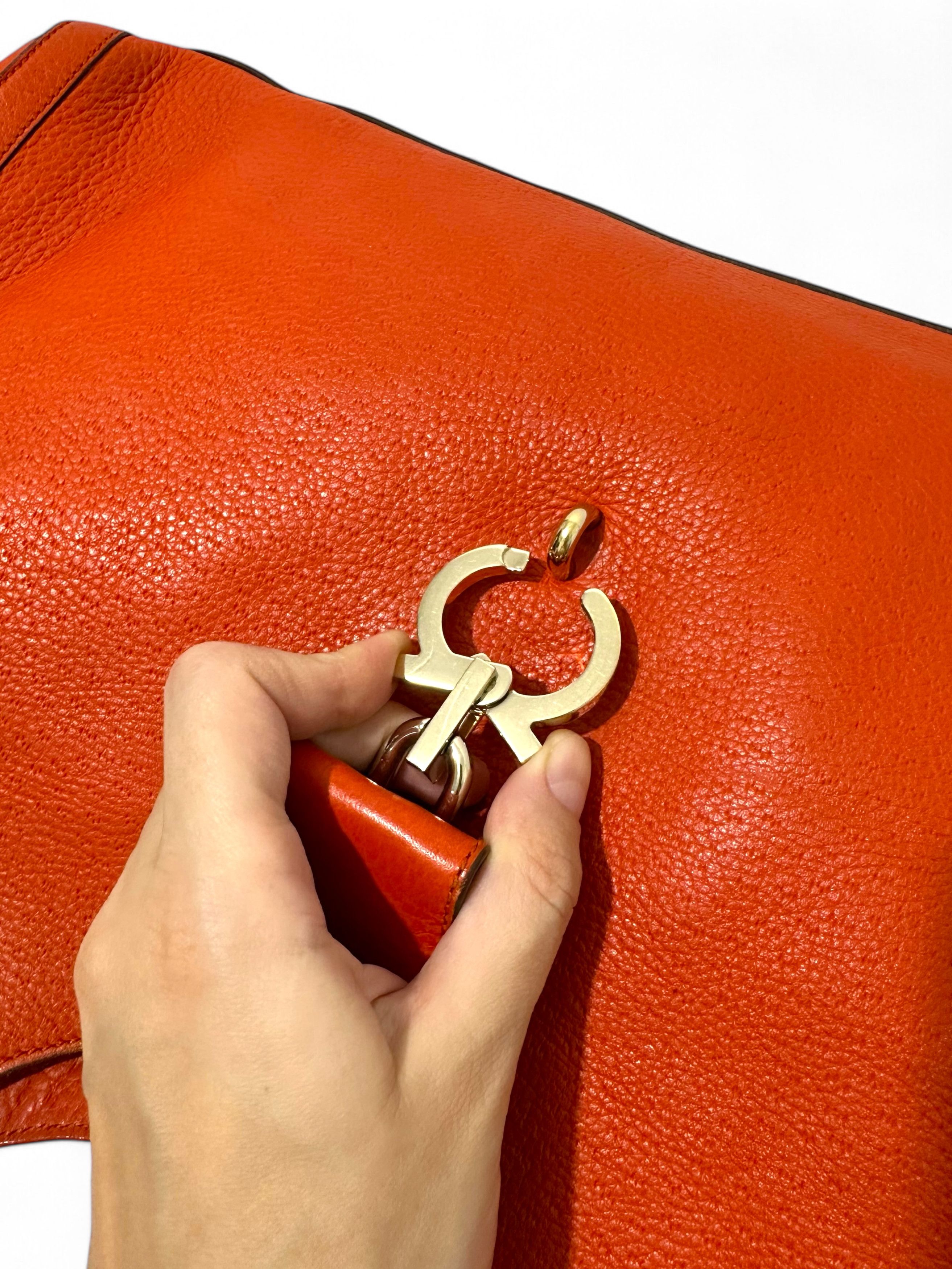 Salvatore Ferragamo Rare Salvatore Ferragamo Leather Gancini Tote Shoulder Bag Size ONE SIZE - 7 Thumbnail