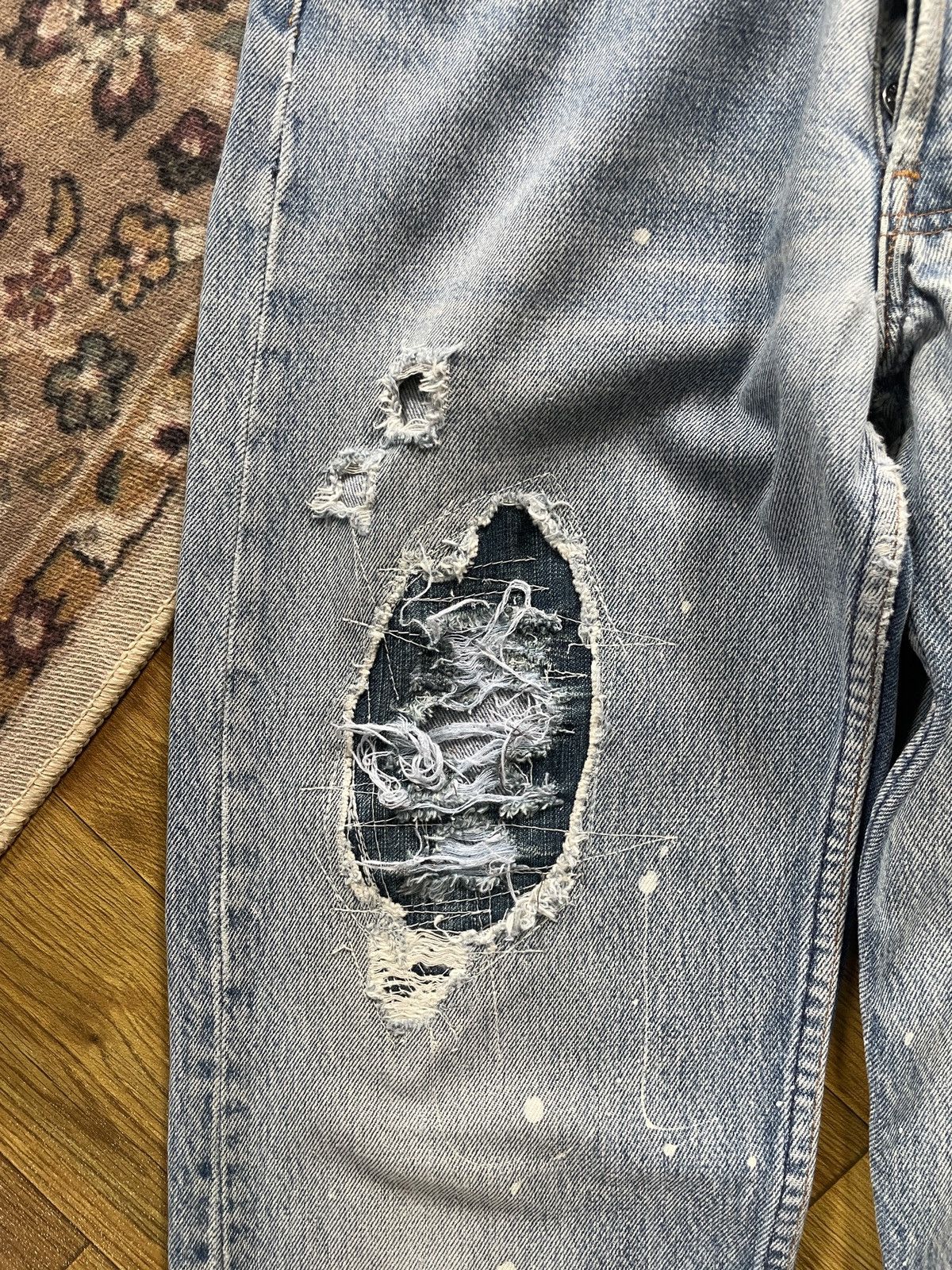 Levi's × Levi's Vintage Clothing × Vintage Crazy Vintage 501 Distressed Denim Size US 30 / EU 46 - 9 Thumbnail