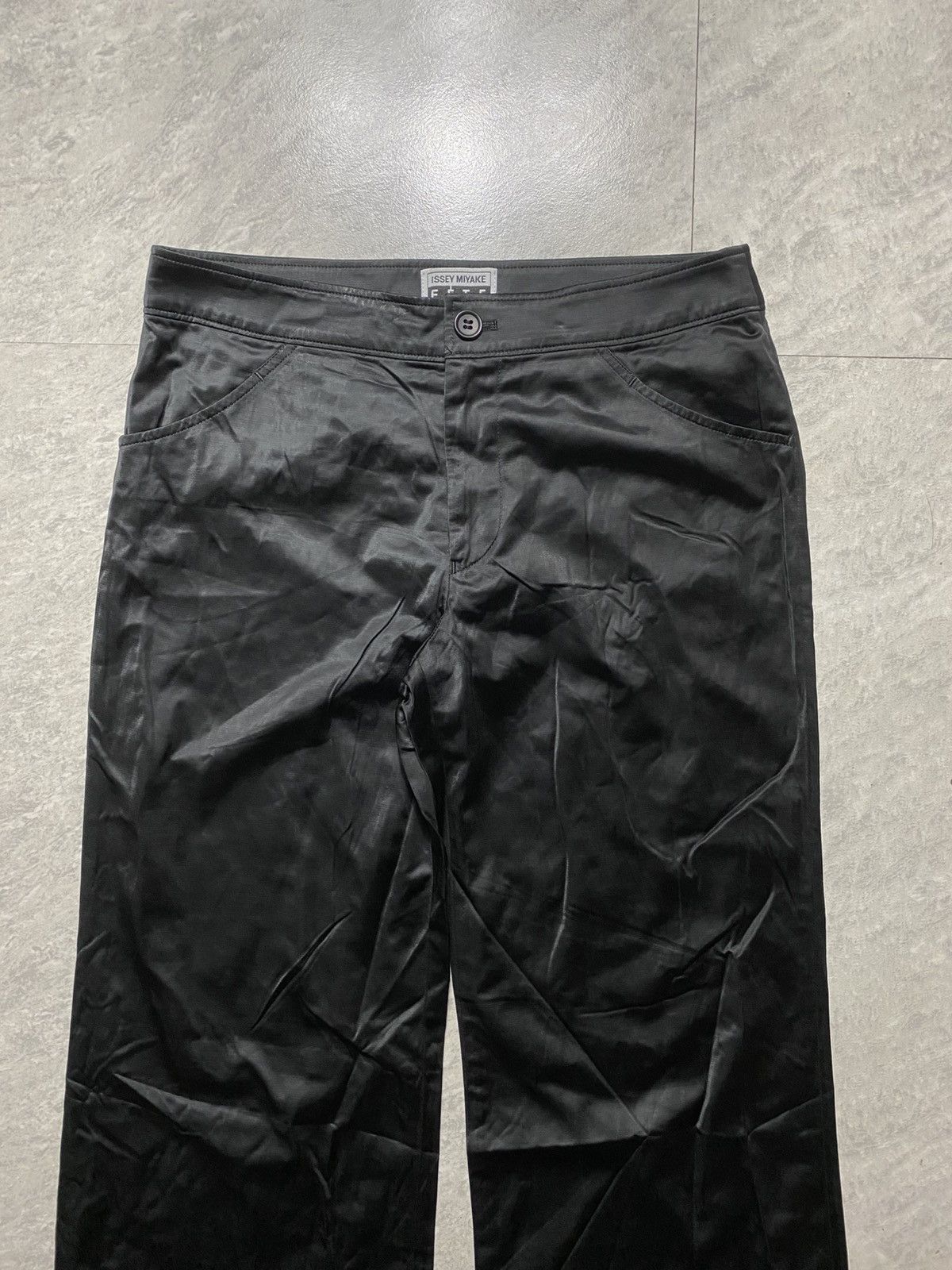 Issey Miyake ARCHIVE ISSEY MIYAKE FETE - WAX NYLON WIDE PANTS Size 29" - 4 Thumbnail