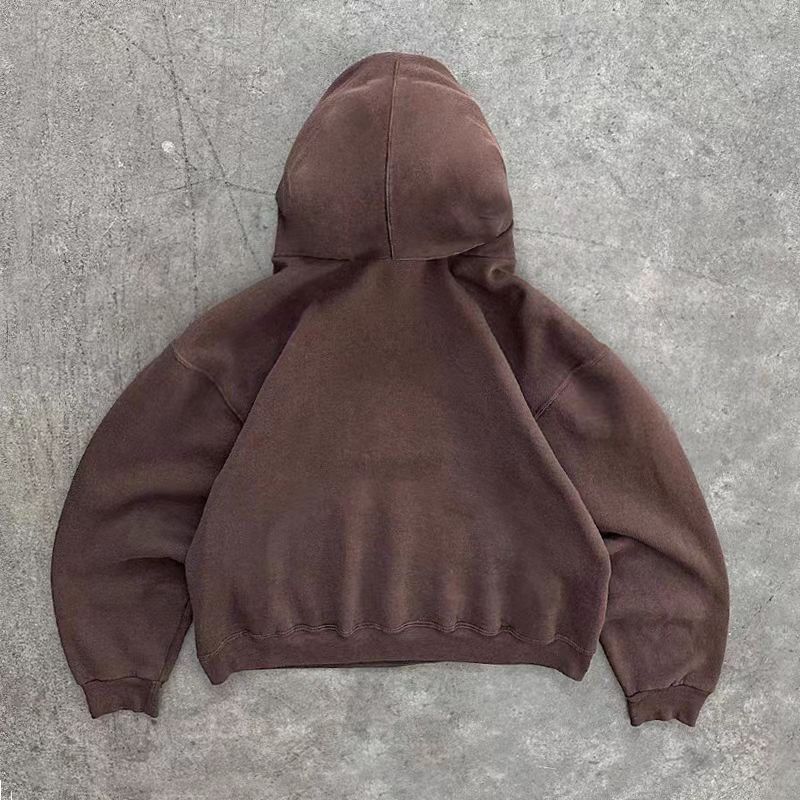 Japanese Brand × Vintage Brown washed vintage letter print cotton hoodie Size US M / EU 48-50 / 2 - 2 Thumbnail