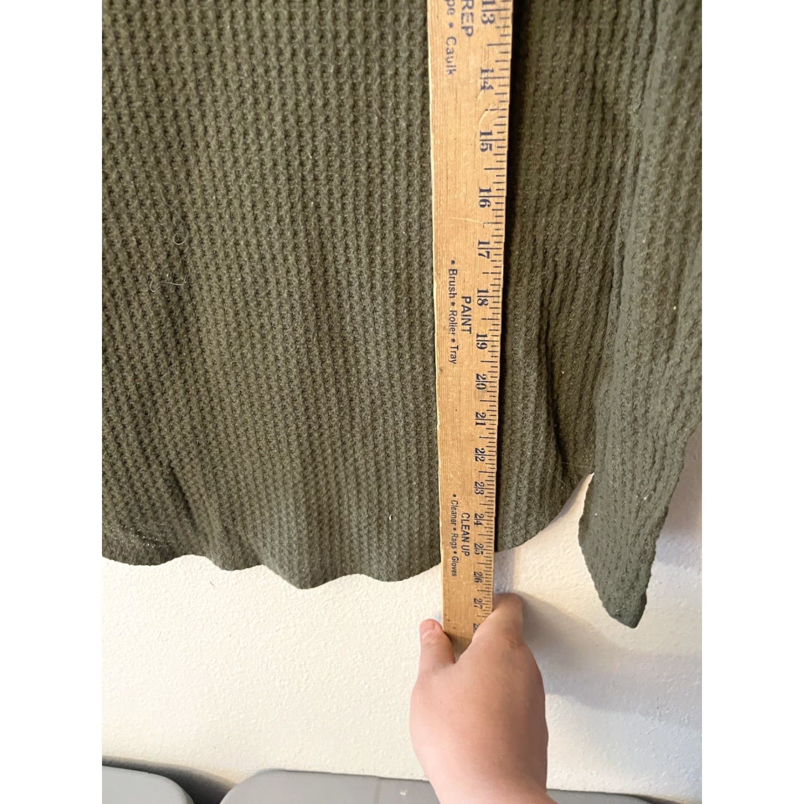 American Eagle Outfitters VINTAGE American Eagle Shirt Womens XS Green Waffle Knit Button-Up Long Sleeve Crew Neck Thermal Casual Womens XS Green Button-Up Knit Shirt Size XS / US 0-2 / IT 36-38 - 4 Thumbnail