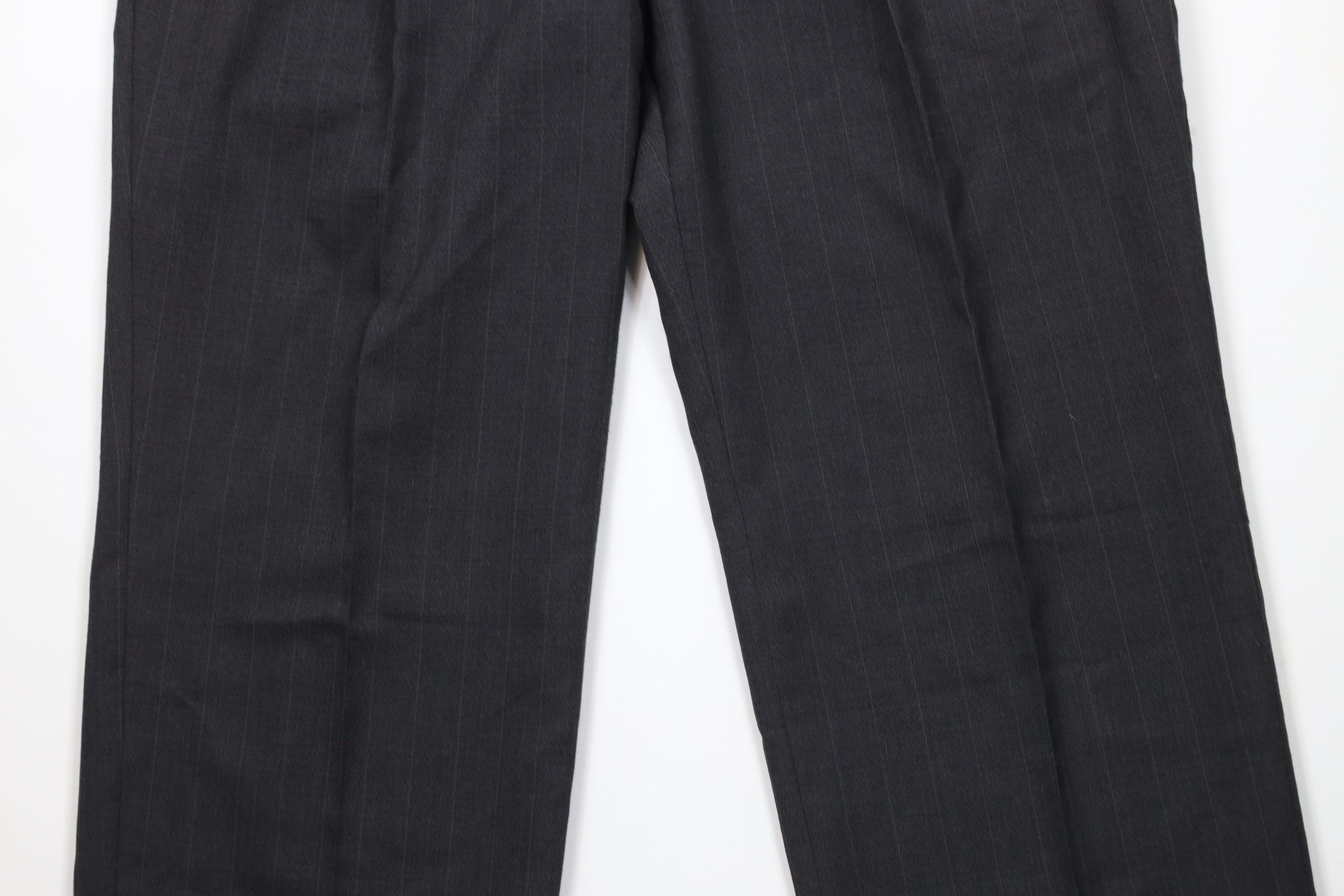 Vintage Vintage 70s Streetwear Pinstriped Knit Wide Leg Chino Pants Size US 36 / EU 52 - 3 Thumbnail