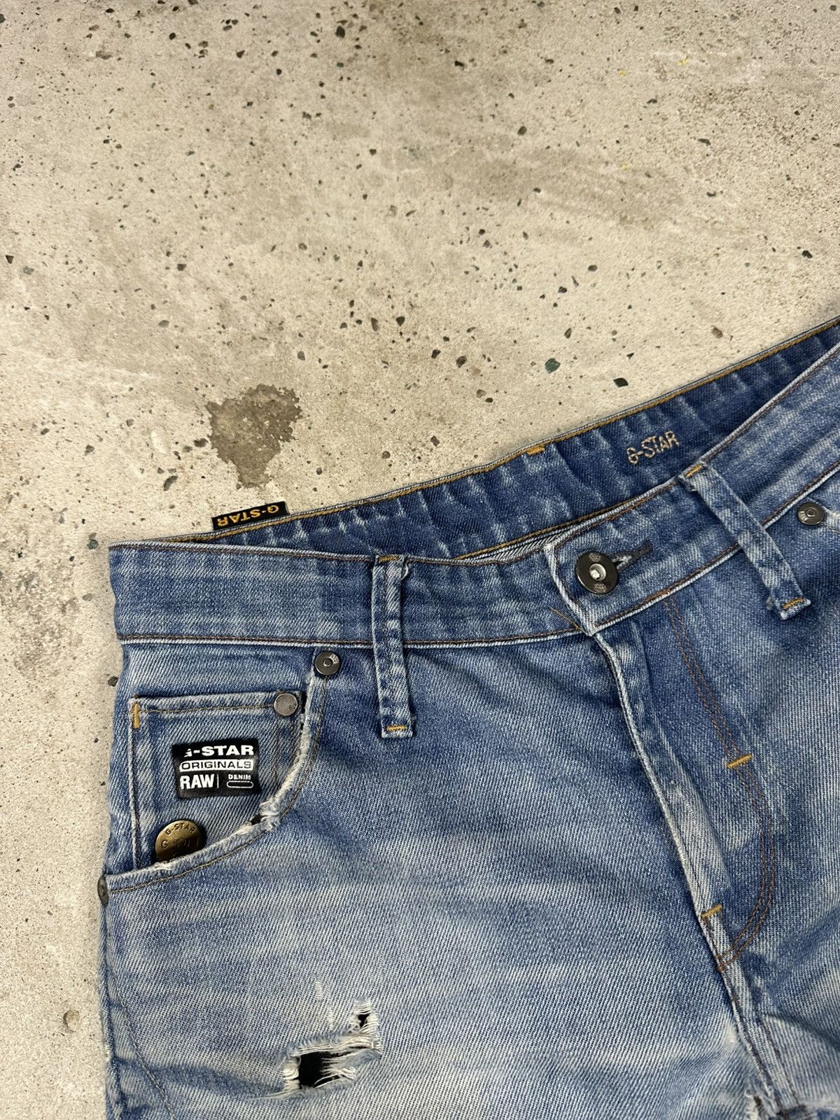 G-Star × Japanese Brand × Vintage Vintage Y2K G Star Raw Arc Slim Distressed Denim Pants Jeans Size US 29 - 10 Thumbnail