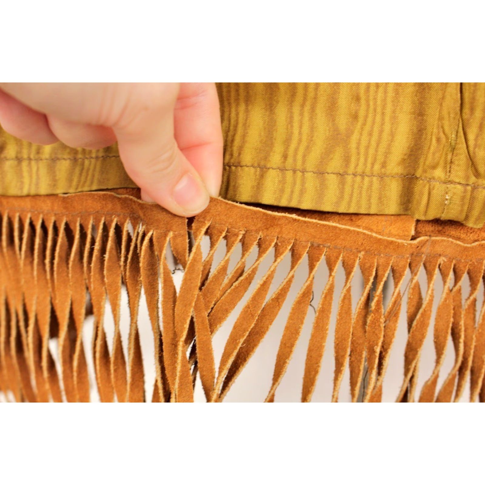 Vintage VINTAGE Women's VTG 70s Brown Fringe Suede Leather Jacket Sz 12 1970s Joo-Kay Hippy Size XL / US 12-14 / IT 48-50 - 7 Thumbnail
