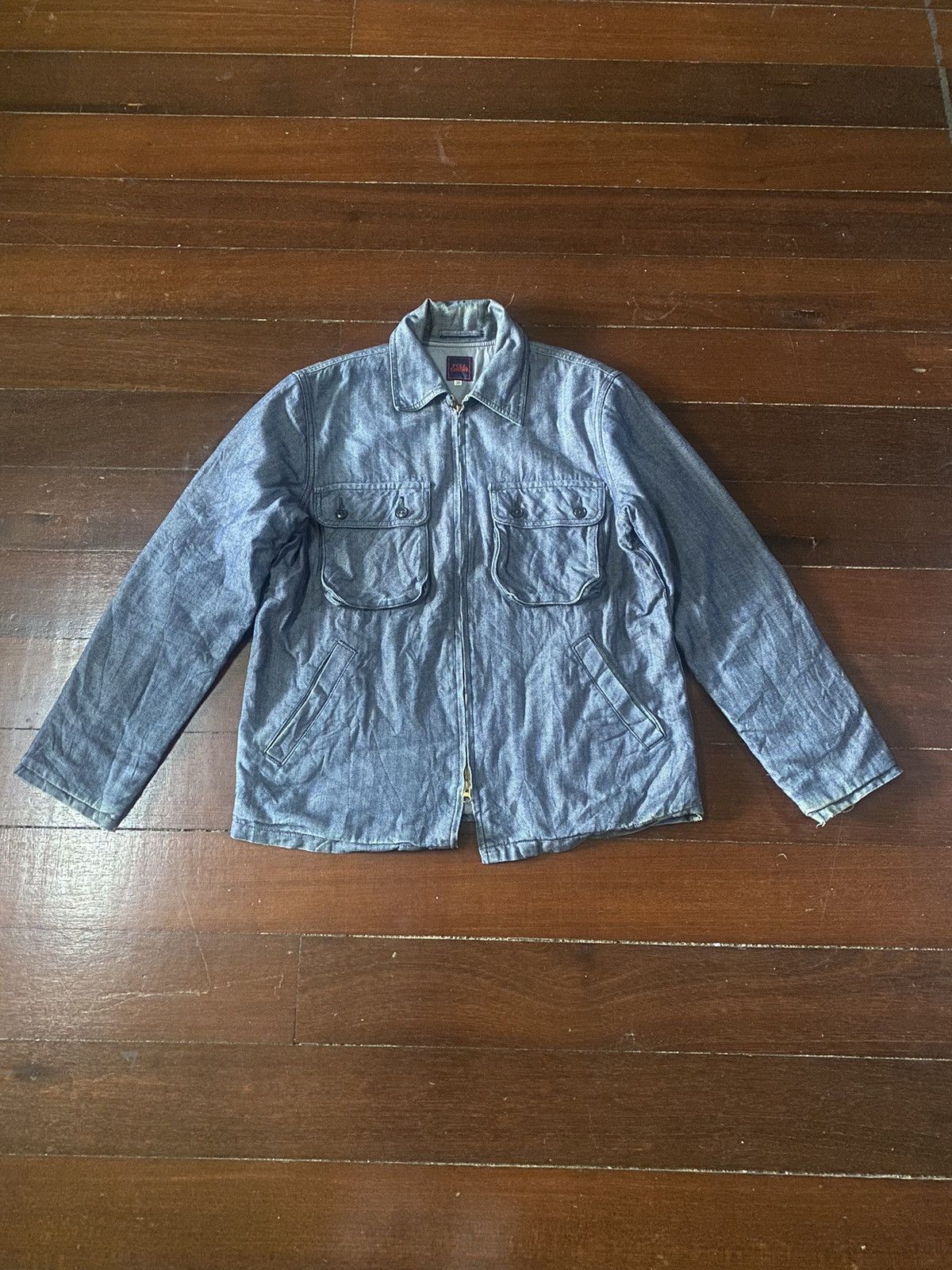 Warehouse Fire 🔥 FULL COUNT denim jacket double pocket heavy jacket Size US L / EU 52-54 / 3 - 3 Thumbnail