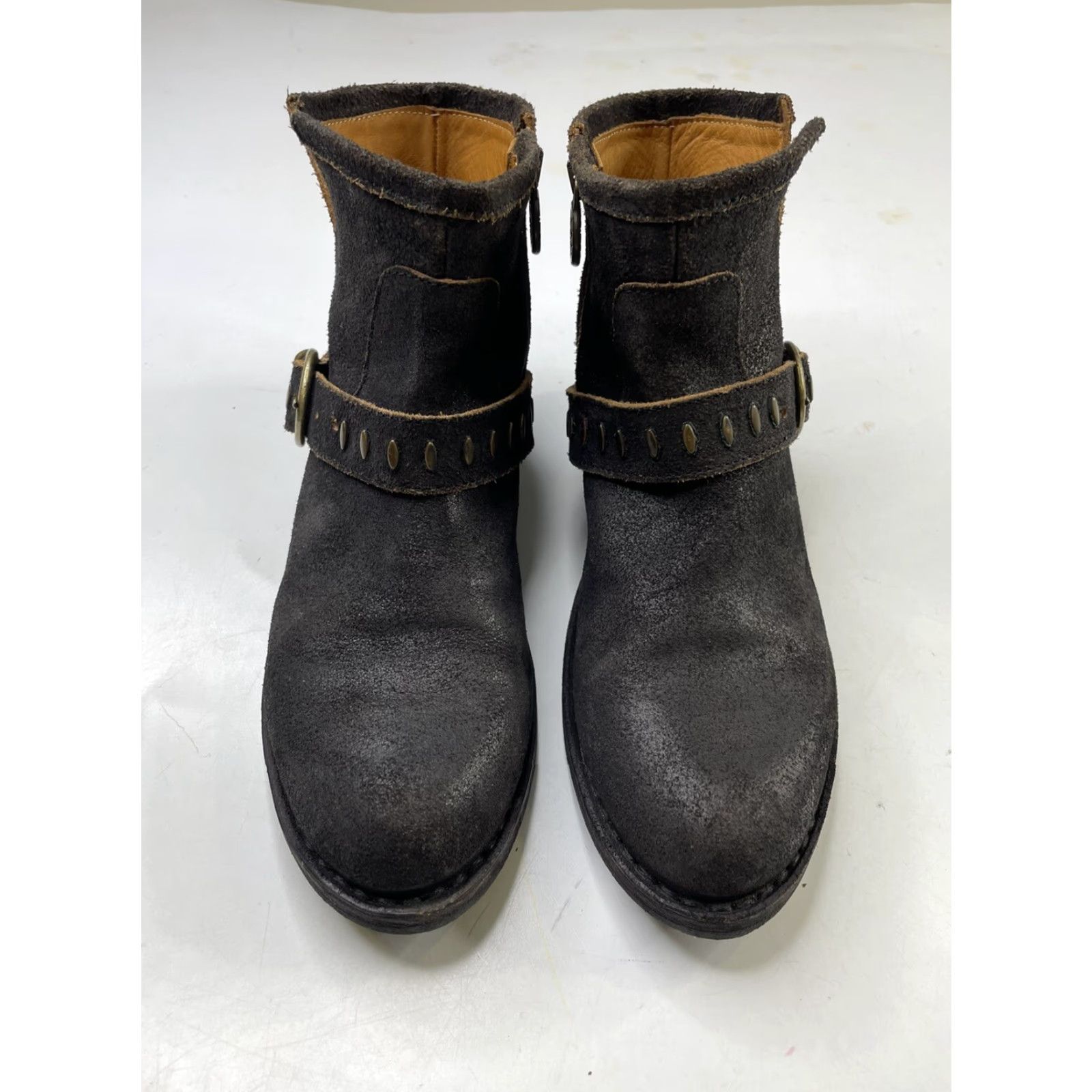 Vintage Florentini Baker Ankle Boots Women Dark Brown Leather Zip 38/US 8 Vintage: No, Casual, Leather Insole Outsole, Heel Low, Platform .5" Size US 8 / IT 38 - 2 Thumbnail