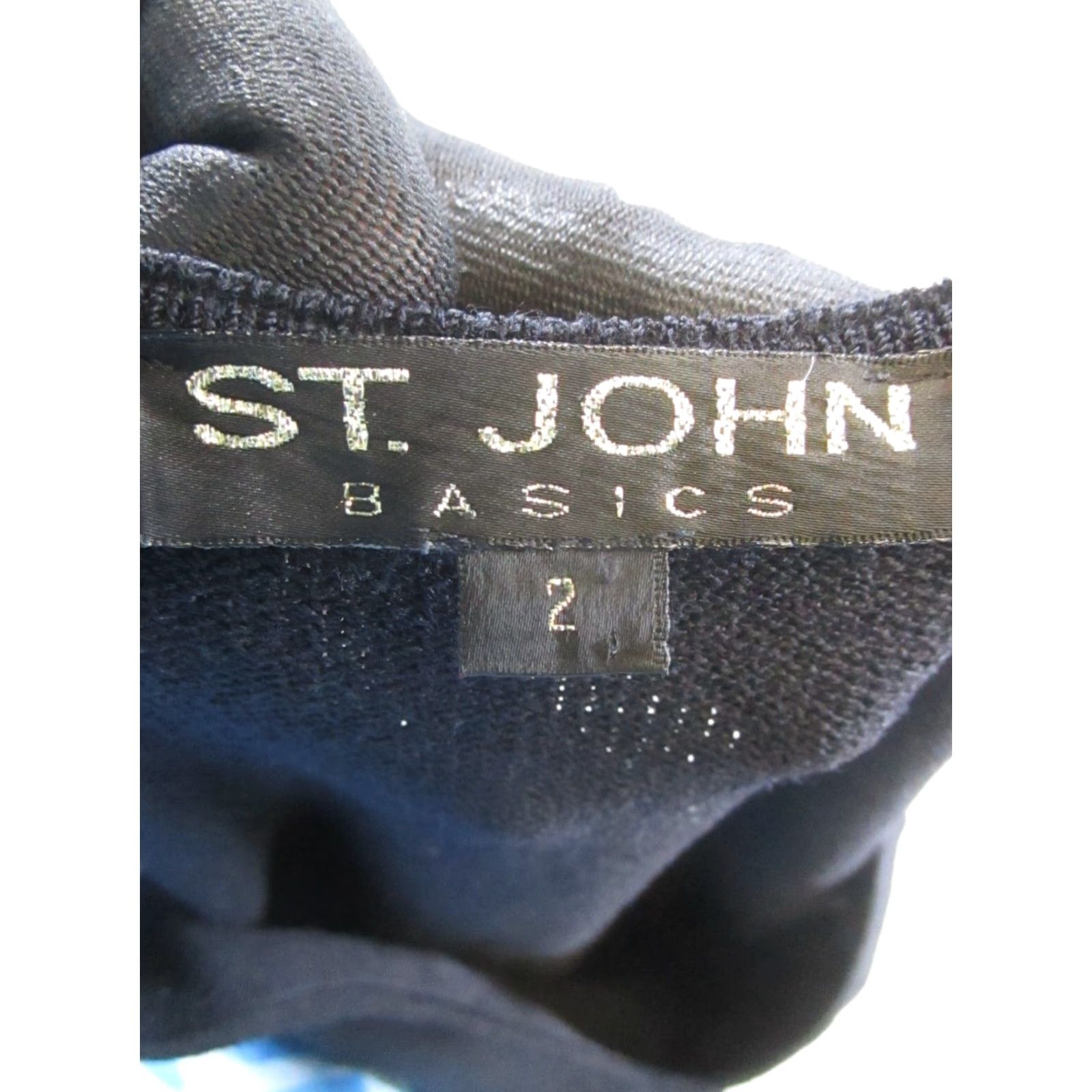 St. John St.John Dress Womens 2 Black Knit Bodycon Size XS / US 0-2 / IT 36-38 - 3 Thumbnail