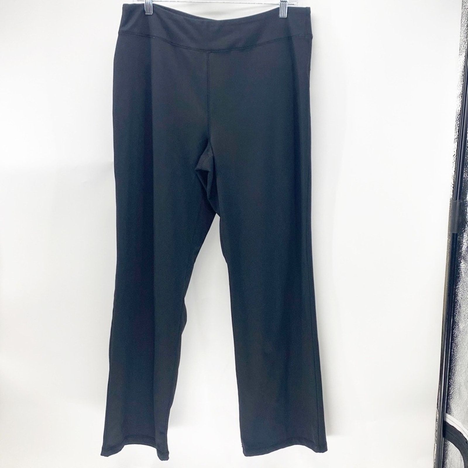 Lands' End Lands End black wide leg leggings pockets comfy everyday Size 31" - 1 Thumbnail