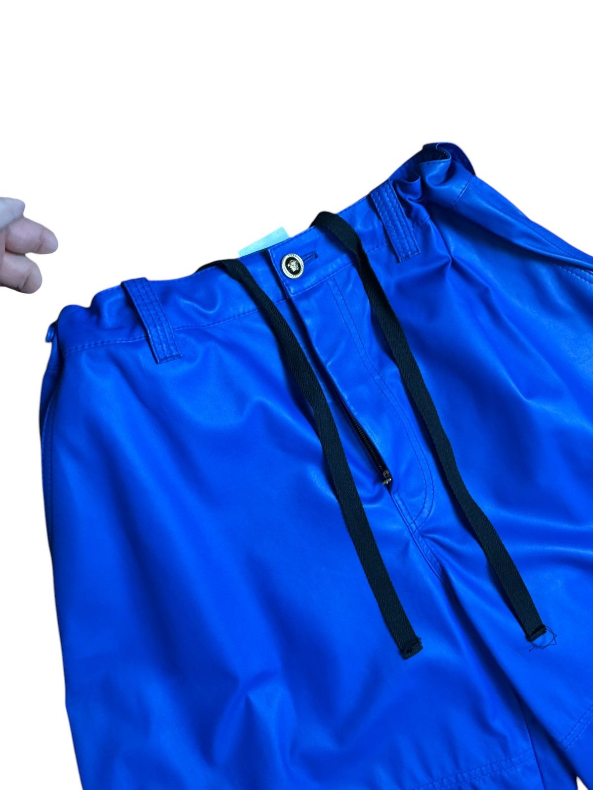 Versace Versace Leather Cargo Pants - Electric Blue Size US 33 - 10 Thumbnail