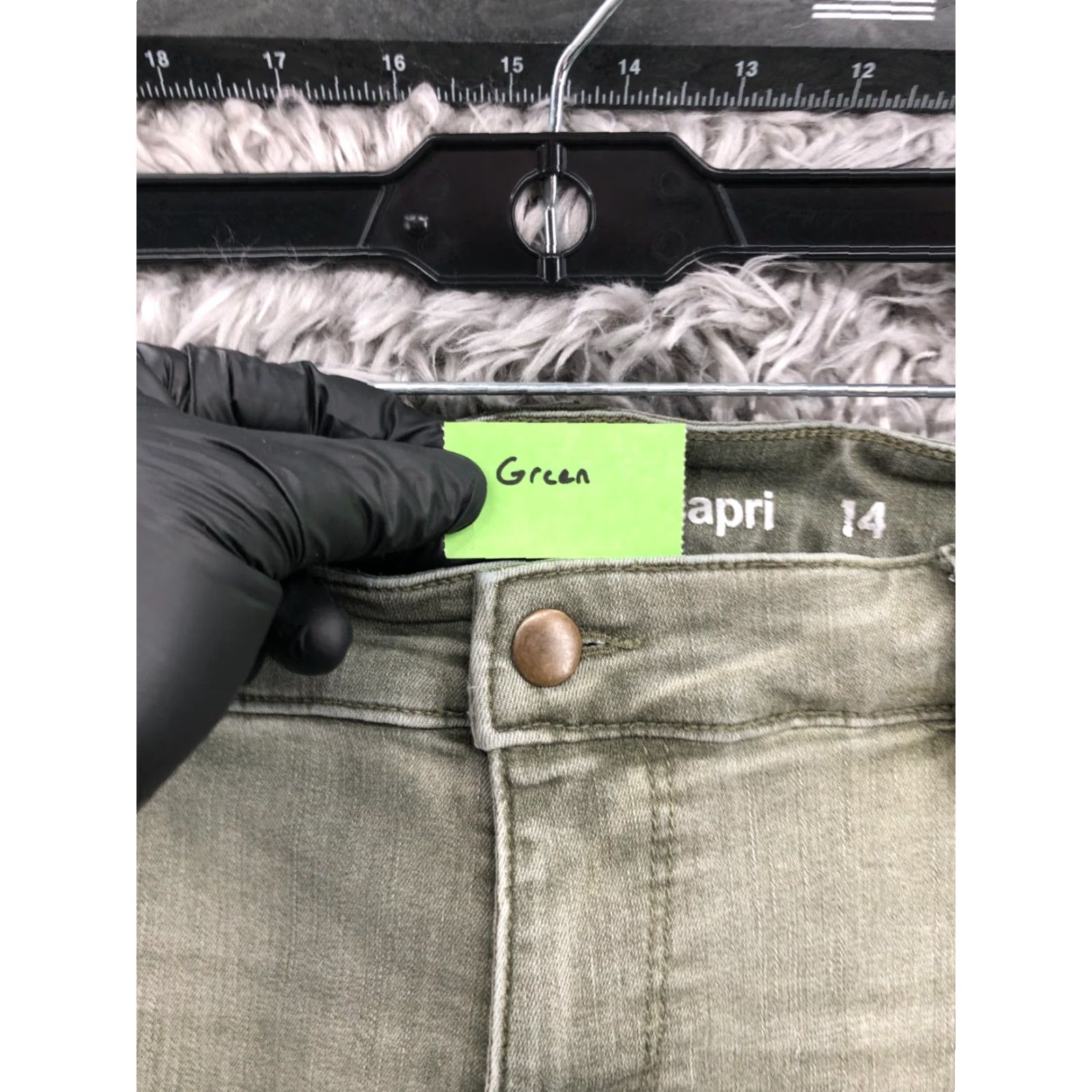 Avenue Avenue Denim Jeans Capri Size 14 Womens Regular Green Medium Wash Size 36" / US 14 / IT 50 - 2 Thumbnail