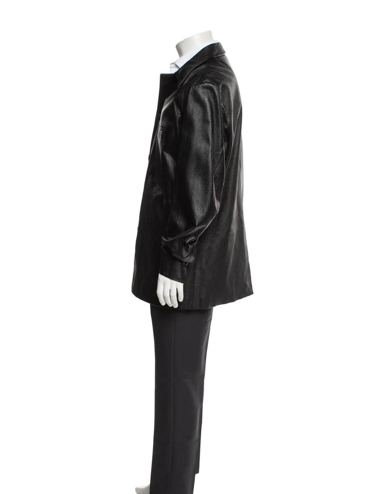 Diesel Diesel Black Leather Overcoat Size: L Size US L / EU 52-54 / 3 - 2 Thumbnail