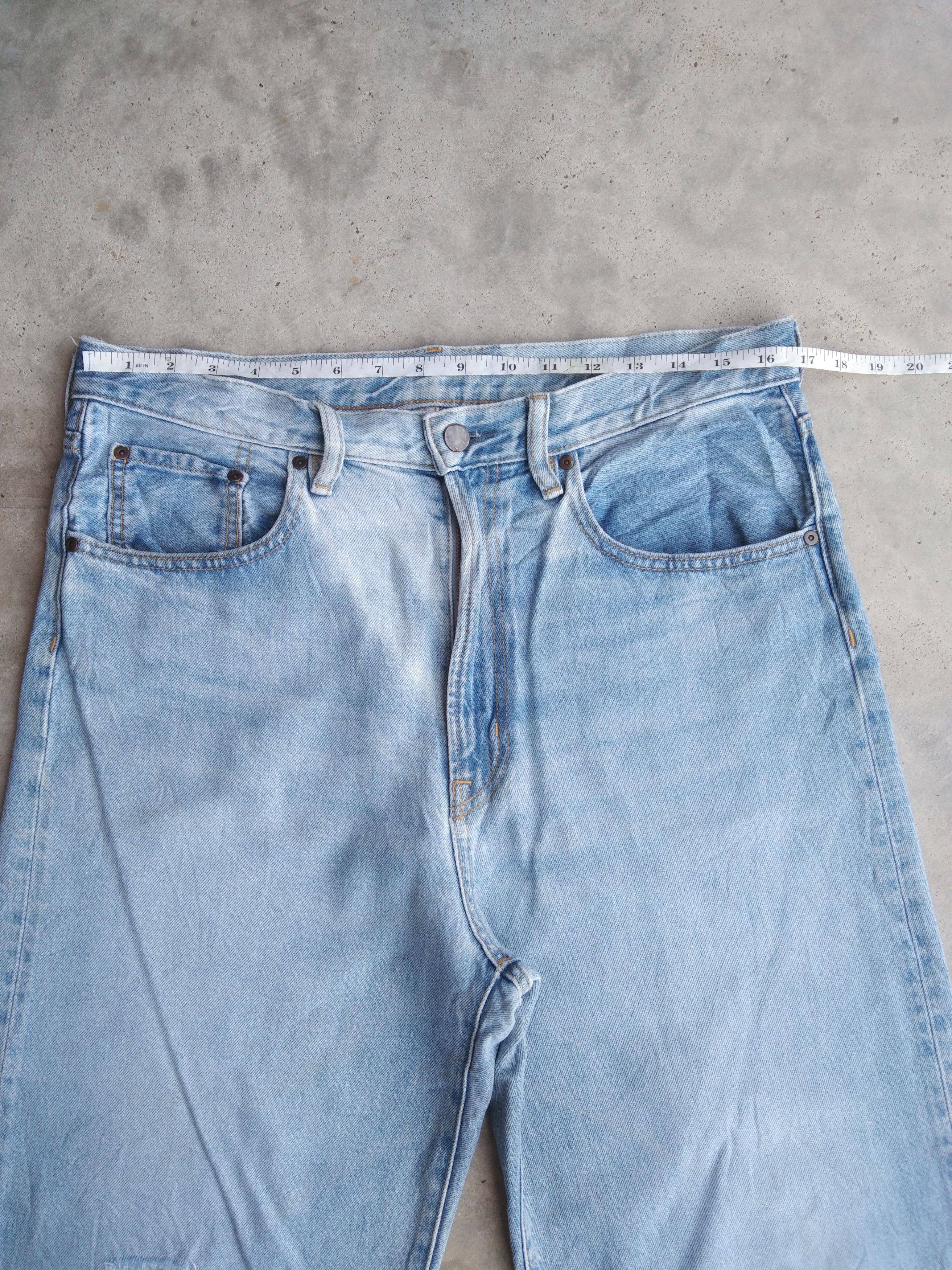 Japanese Brand Vintage Japanese Brand GU Loose Straight Baggy Jeans 33x29 Size US 33 - 4 Thumbnail