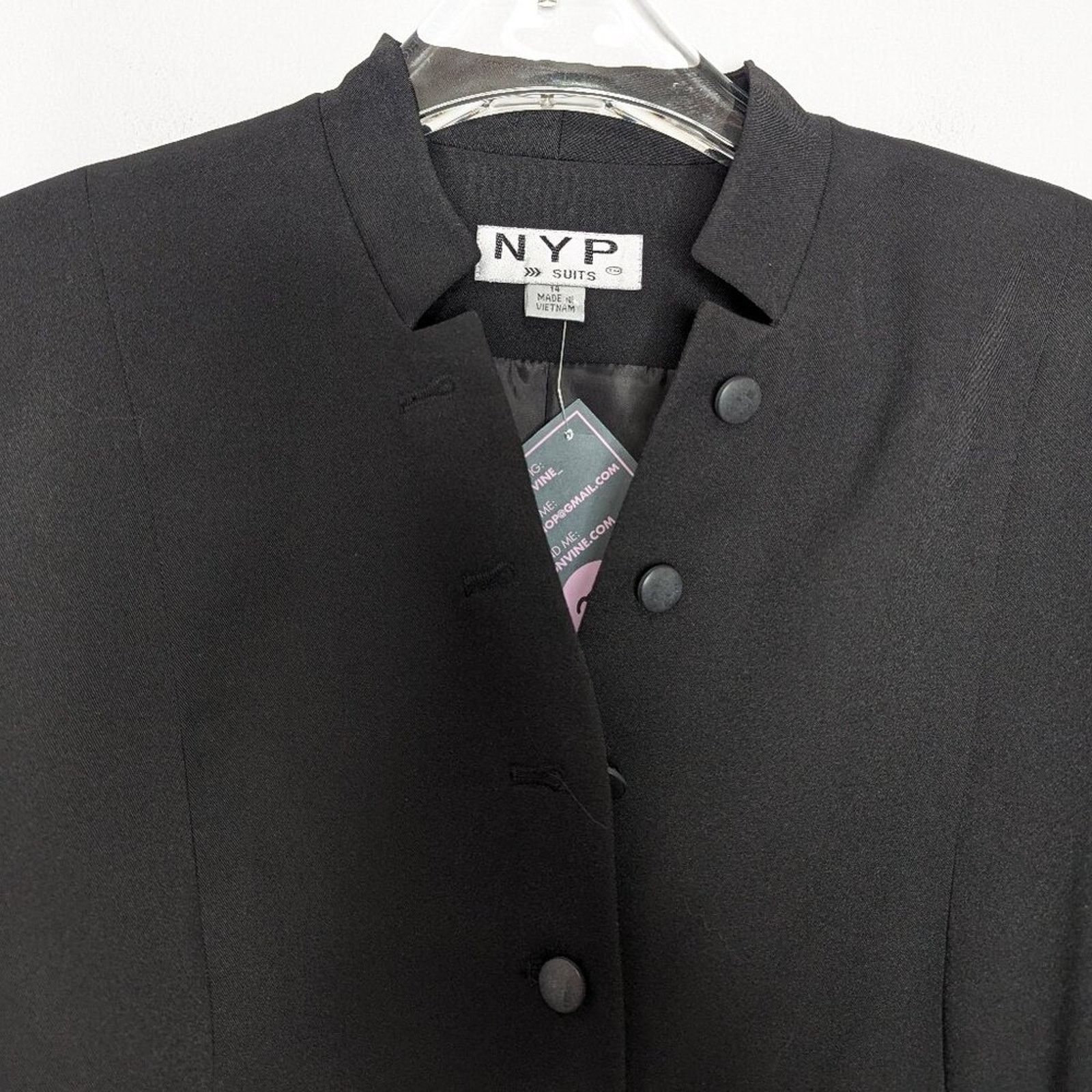 Vintage Vintage Black Tailored Fit Long Sleeve Blazer Embroidered Size XL / US 12-14 / IT 48-50 - 4 Thumbnail