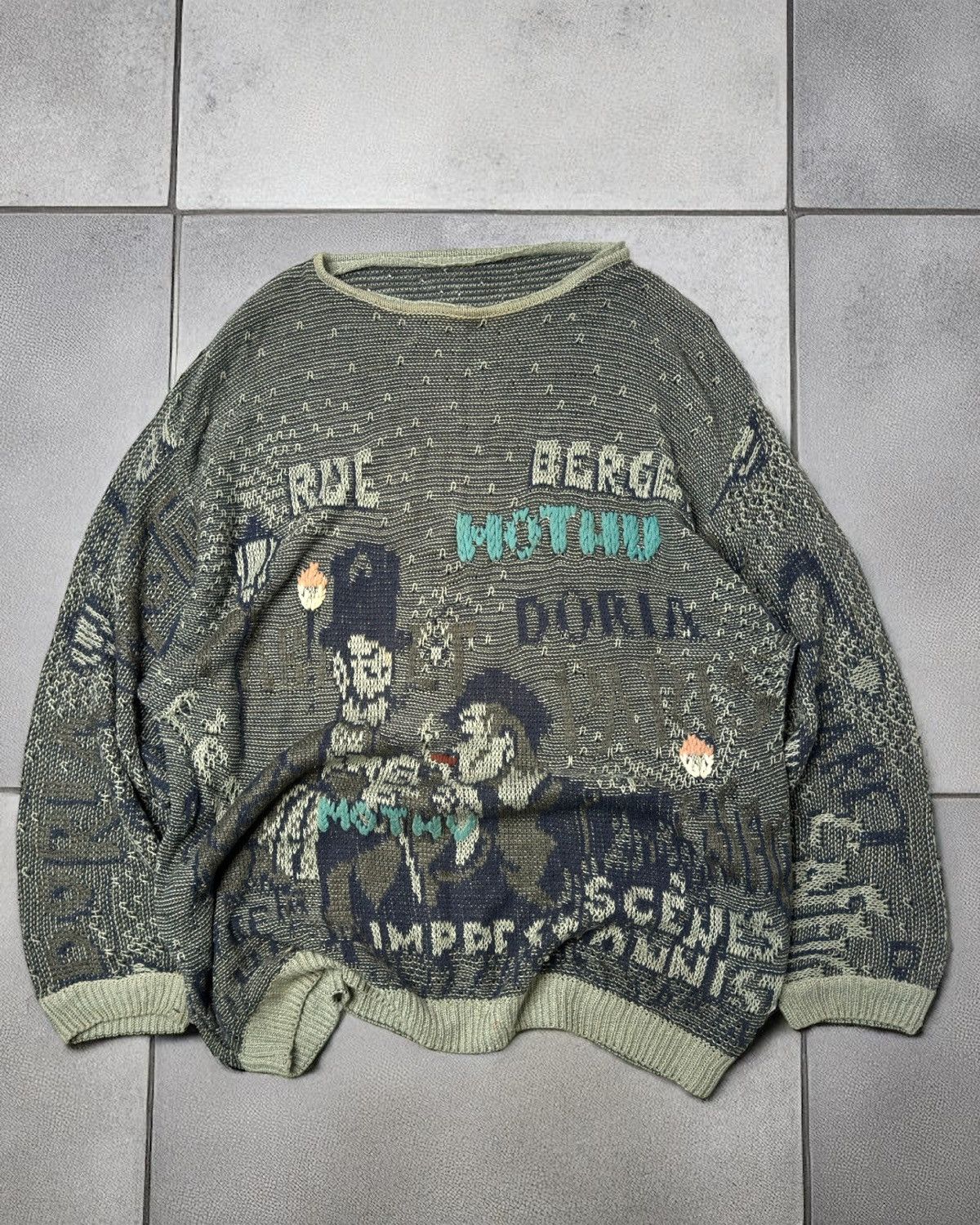 Vintage Vintage rare knit sweater paris france avant garde boxy lgb Size US L / EU 52-54 / 3 - 1 Thumbnail