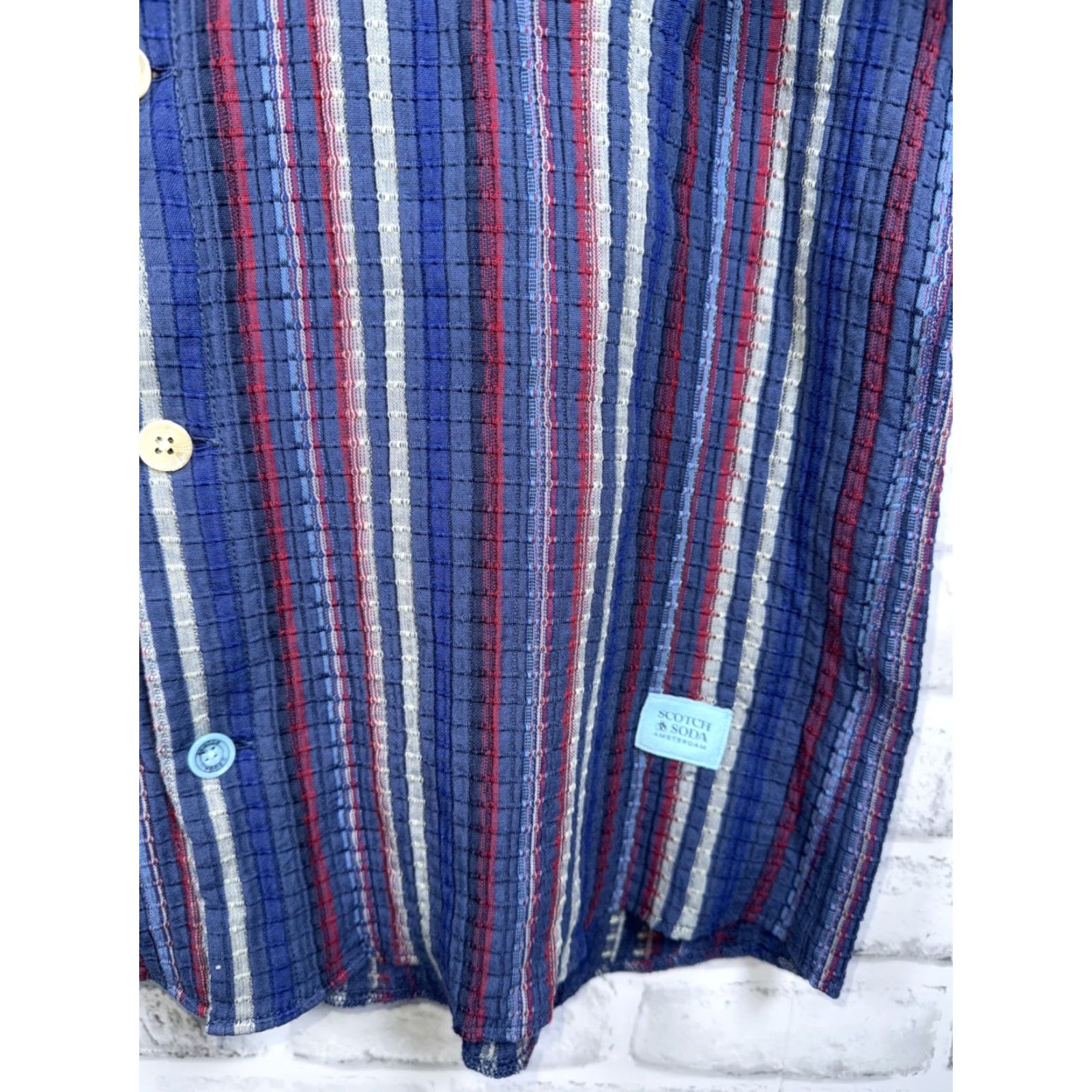 Scotch & Soda SCOTCH & SODA Multicolor Button-Up Shirt Mens XL Short Sleeve Casual Cotton Size US XL / EU 56 / 4 - 4 Thumbnail