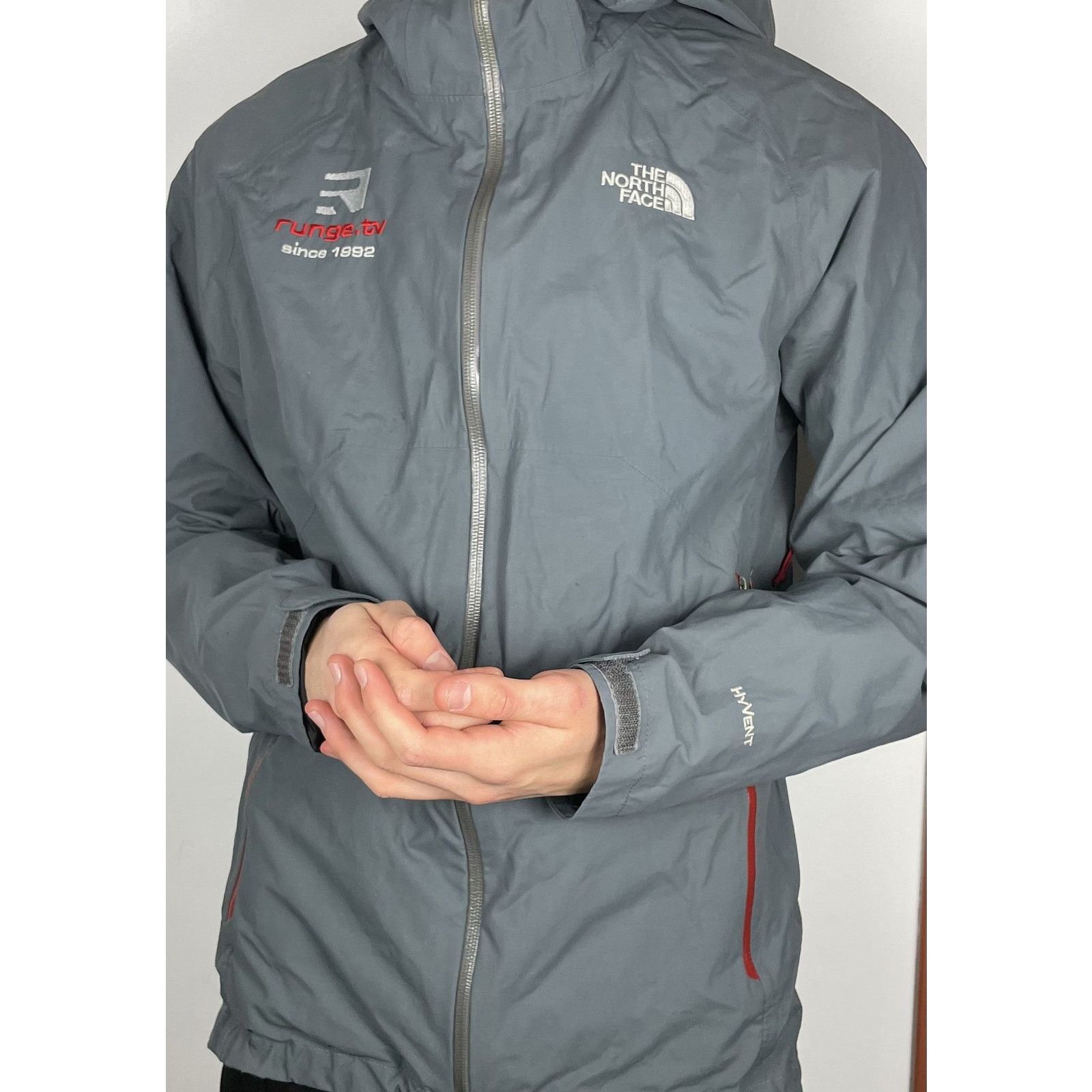 The North Face × Vintage The North Face Hyvent Mens Gray Hooded Full Zip Jacket Small Size US S / EU 44-46 / 1 - 2 Thumbnail