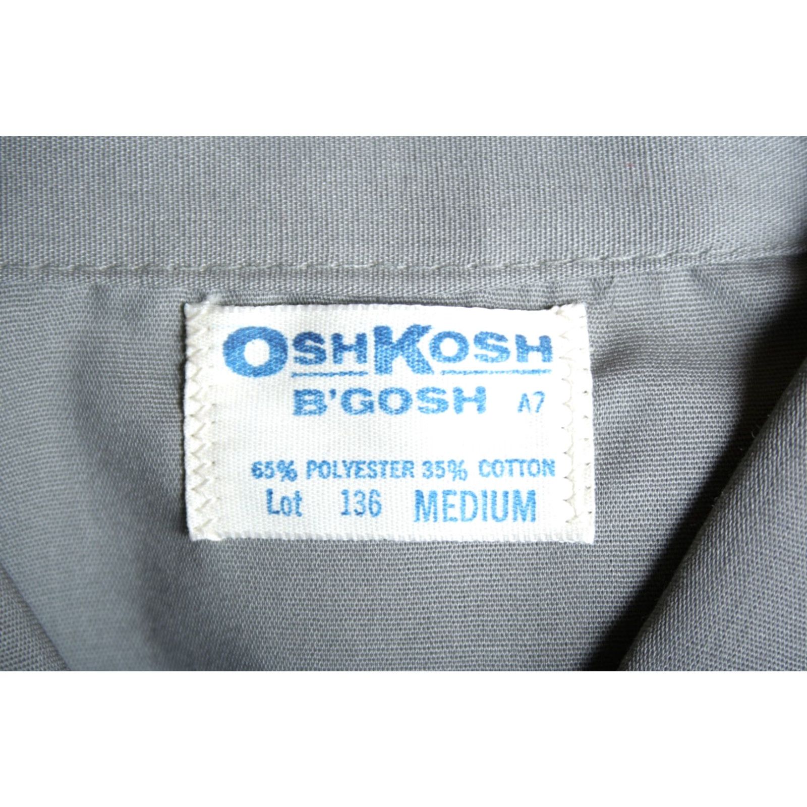 Vintage VINTAGE OshKosh B'gosh Gray Best/Prest Short Sleeve Work Shirt Sz. M Men Short Sleeve Button-Up 65% Polyester 35% Cotton Solid Gray Size US M / EU 48-50 / 2 - 6 Thumbnail
