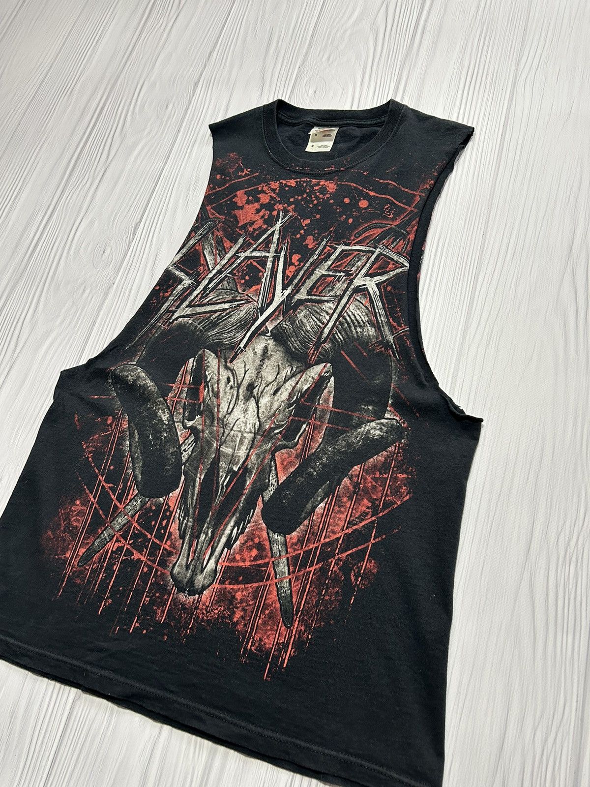 Band Tees Vintage Slayer Allprinted Thrashed Heavy Metal Tank Top Tee Size US M / EU 48-50 / 2 - 3 Thumbnail