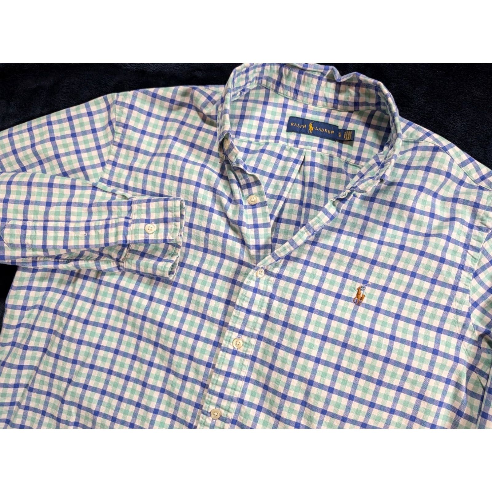 Polo Ralph Lauren Polo Ralph Lauren Shirt Long Sleeve Button-Up Mens Blue Plaid L Regular Cotton Thin Flannel Size US L / EU 52-54 / 3 - 2 Thumbnail
