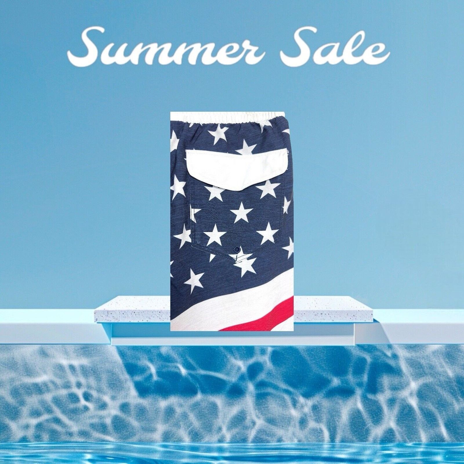 Hurley Hurley Swin Board Shorts M Red White And Blue Stars Stripes Size US 26 / EU 42 - 10 Thumbnail