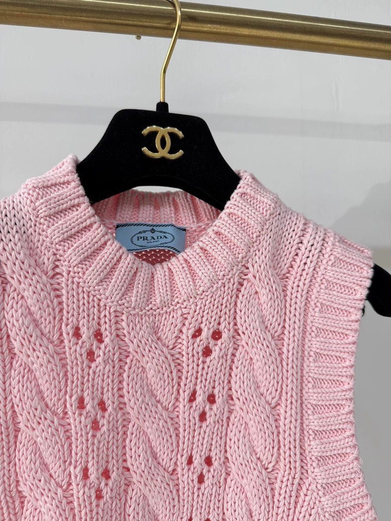 Prada Prada Pink Knitted Sleeveless Top-2506 Size S / US 4 / IT 40 - 4 Thumbnail