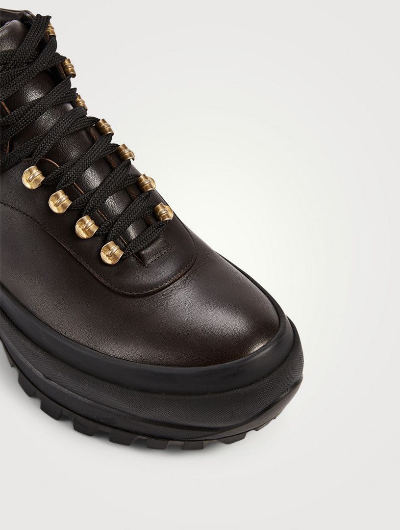 Jil Sander o1y1025 Ankle Boots in Dark Brown Size US 5 / IT 35 - 4 Thumbnail