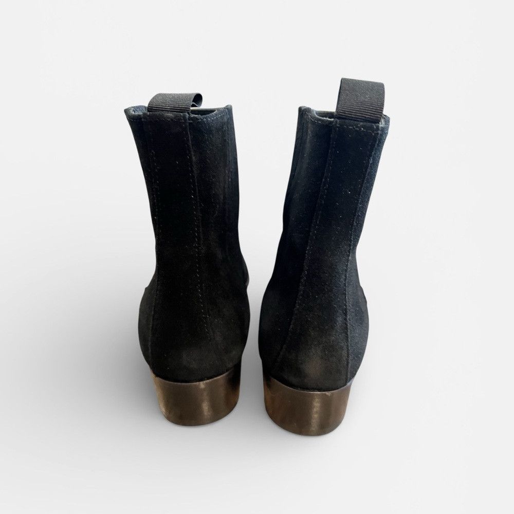 The Kooples The Kooples Suede Heeled Cowboy Chelsea Ankle Boots Black Size US 8 / IT 38 - 6 Thumbnail