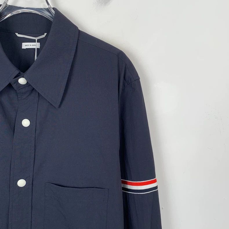 Thom Browne Thom Browne Dark blue double-sleeved lapel long-sleeved shi Size US S / EU 44-46 / 1 - 3 Thumbnail