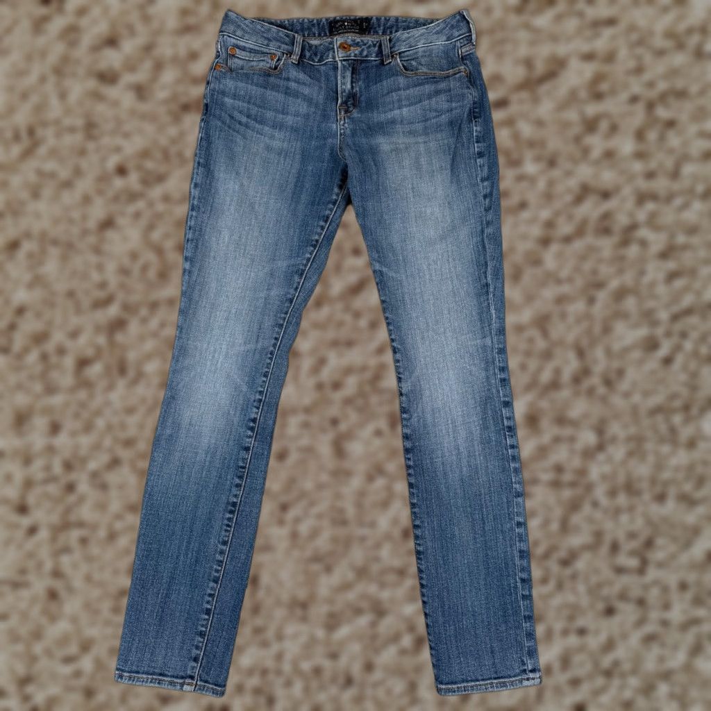 Lucky Brand Lucky Brand Jeans Women 8 Blue Denim Skinny Tapered Low Rise 29x29 Cotton Blend 5-Pocket Design Distressed Size 30" / US 8 / IT 44 - 1 Thumbnail