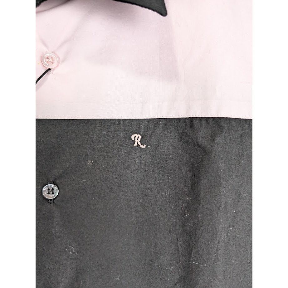 Raf Simons o1rshd1 Bicolor Americano Shirt Print On Shoulder Black/Pink Size US L / EU 52-54 / 3 - 4 Thumbnail