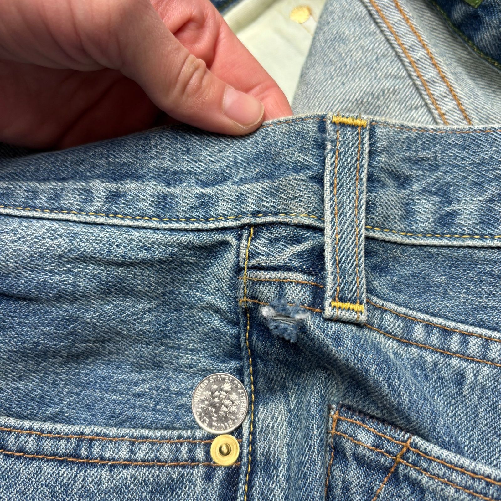 Sid Mashburn $175 Sid Mashburn Slim Straight Jeans 33x30 Made in USA Size US 33 - 10 Thumbnail