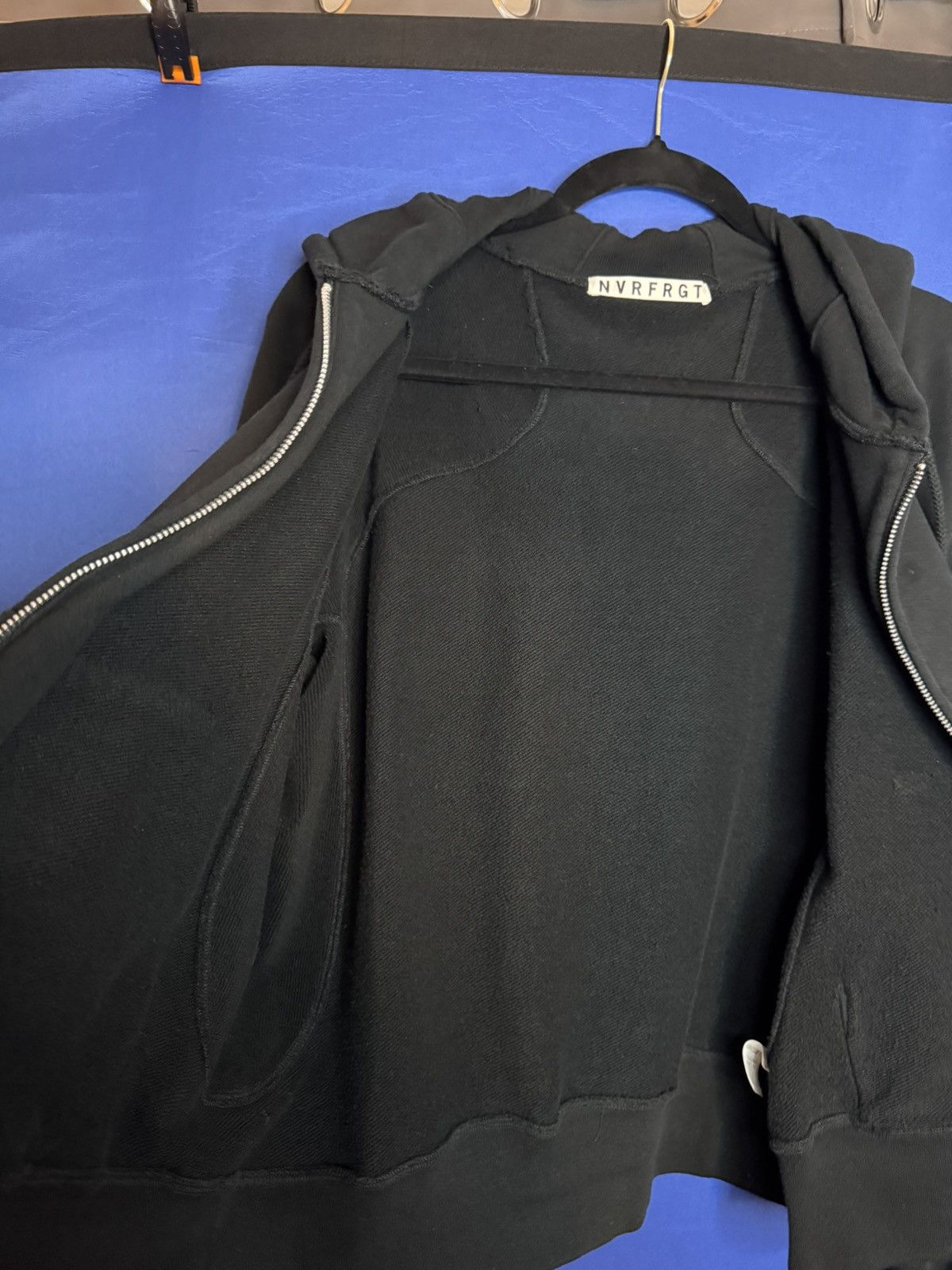 Japanese Brand NVRFRGT Cropped Paneled Zip-Up Hoodie Size US S / EU 44-46 / 1 - 7 Thumbnail