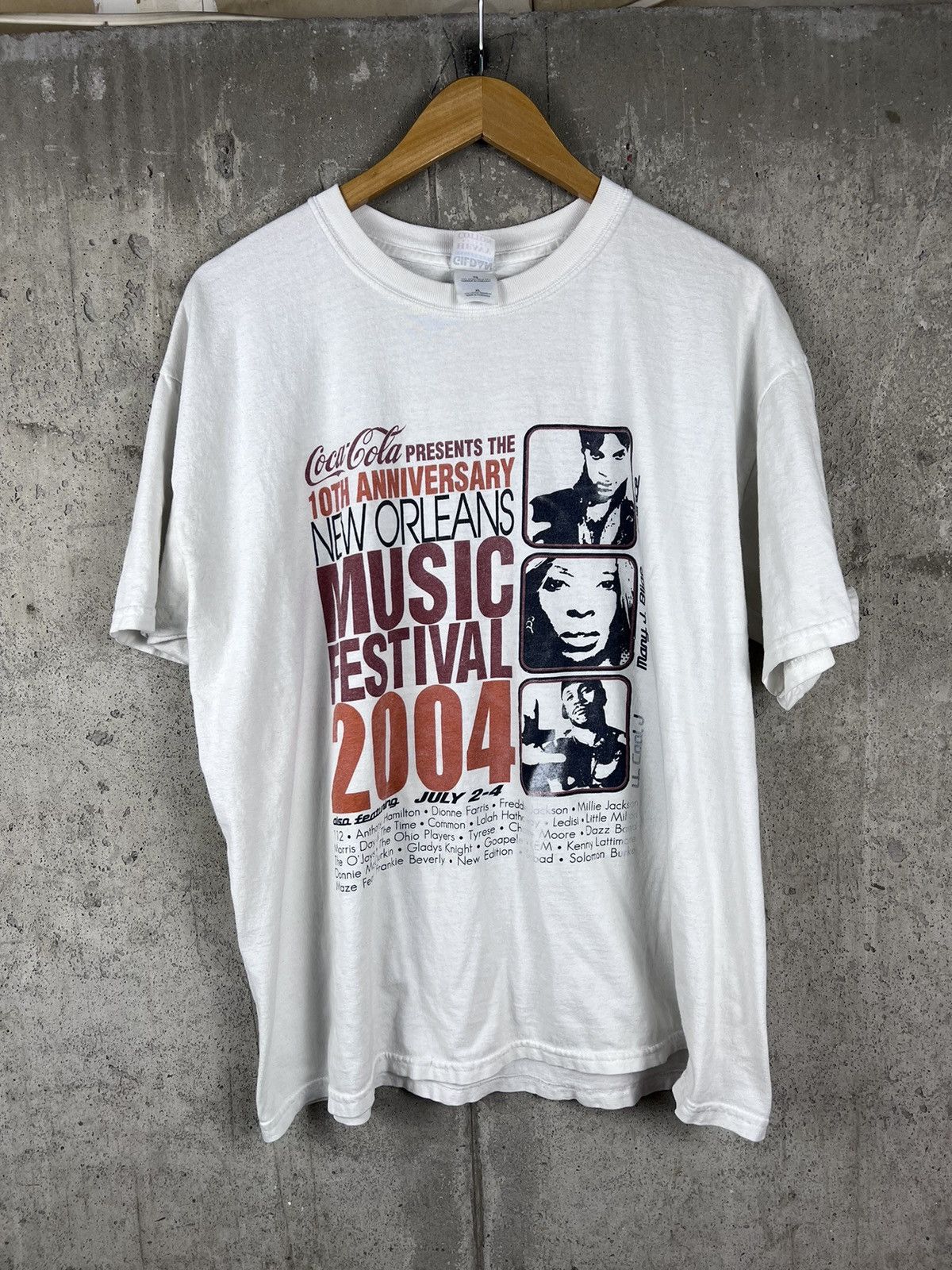 image of Band Tees x Vintage 2004 New Orleans Music Festival Rap Tee in White, Men's (Size XL)