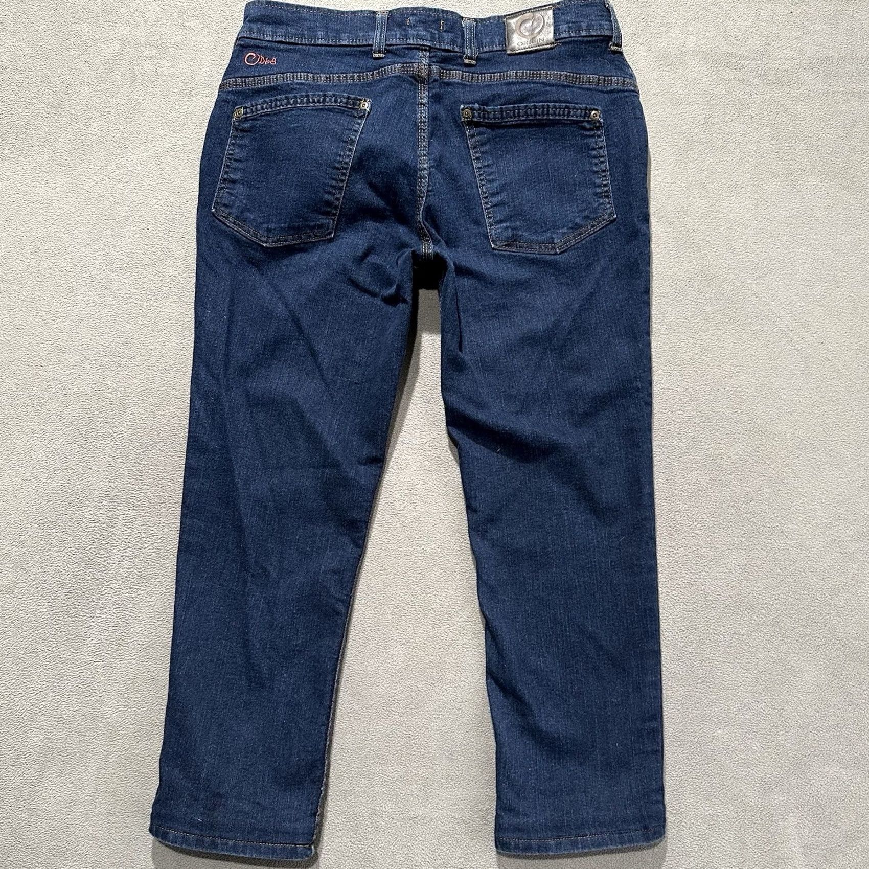 Vintage Origin Jeans Mens 34 Blue Denim Slim Fit Dark Wash Hemmed READ Size US 33 - 2 Thumbnail