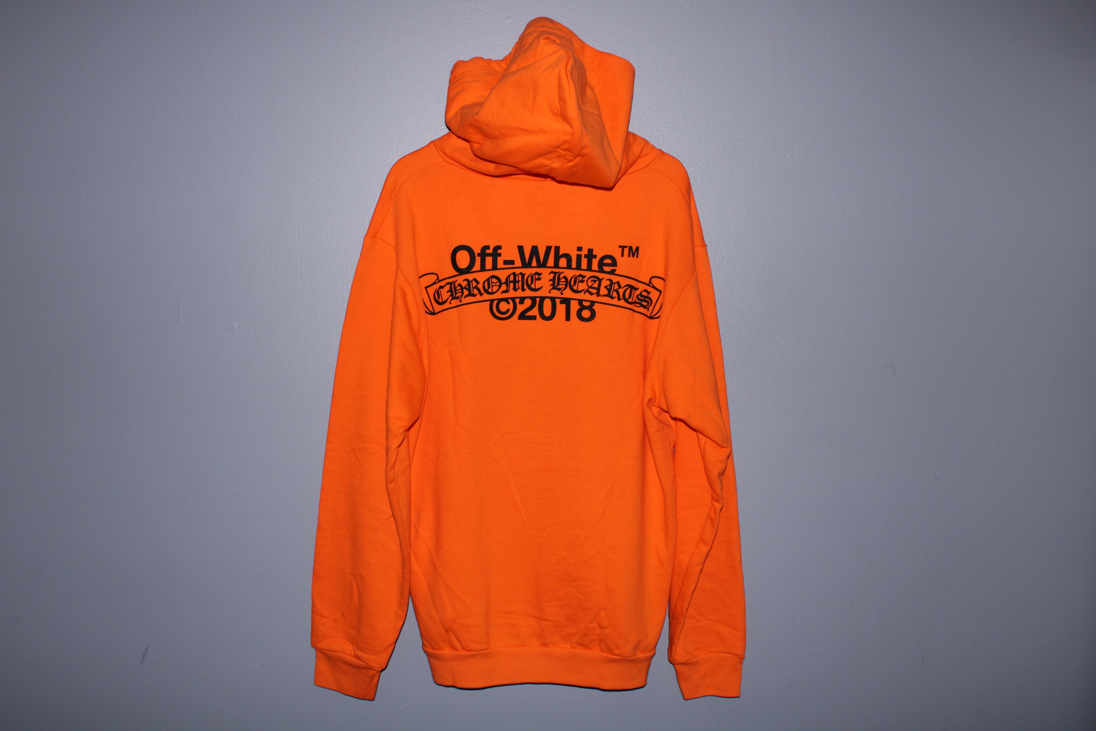 Chrome Hearts CHROME HEARTS OFF WHITE ORANGE HOODIE Size US XXL / EU 58 / 5 - 2 Thumbnail