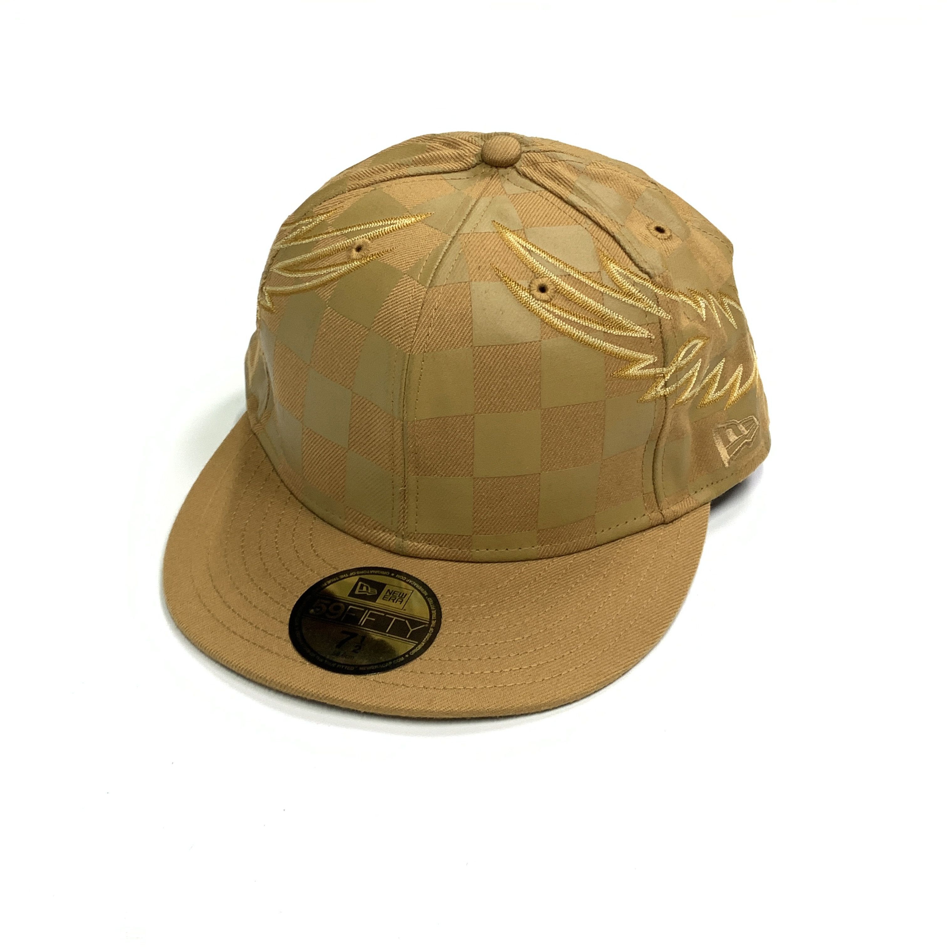 Number (N)ine 2009 Angel Wings Embroidered Fitted Hat (Khaki) Size ONE SIZE - 10 Thumbnail