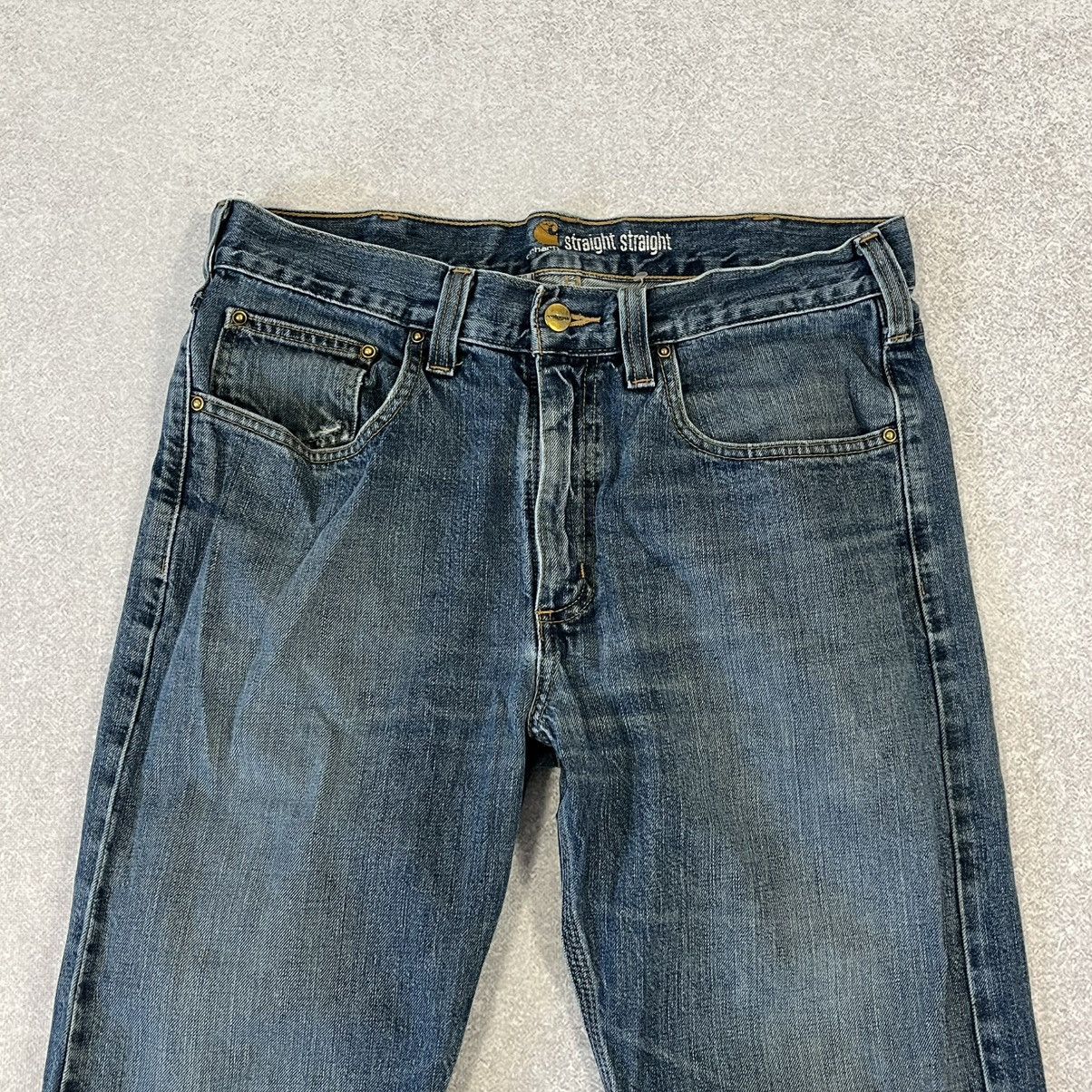 Carhartt Carhartt blue denim jeans straight pant Size US 32 / EU 48 - 4 Thumbnail