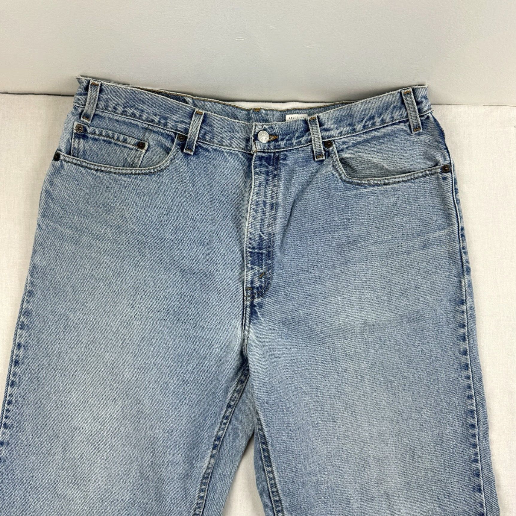 Levi's VINTAGE Levi's Jeans Men 38x30 Blue 90s Grunge Straight Regular Pants Vintage Worn Thrashed Size US 38 / EU 54 - 3 Thumbnail