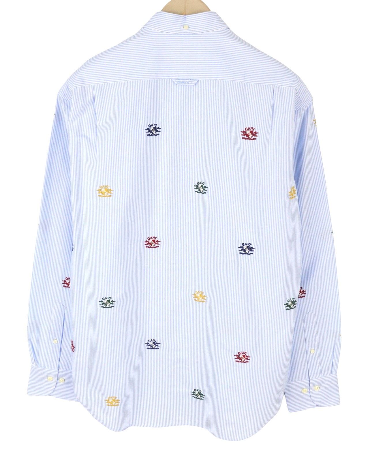 Gant REL EMB CREST OXFORD S Capri Blue Embroidered Shirt 87513 Size US S / EU 44-46 / 1 - 2 Thumbnail