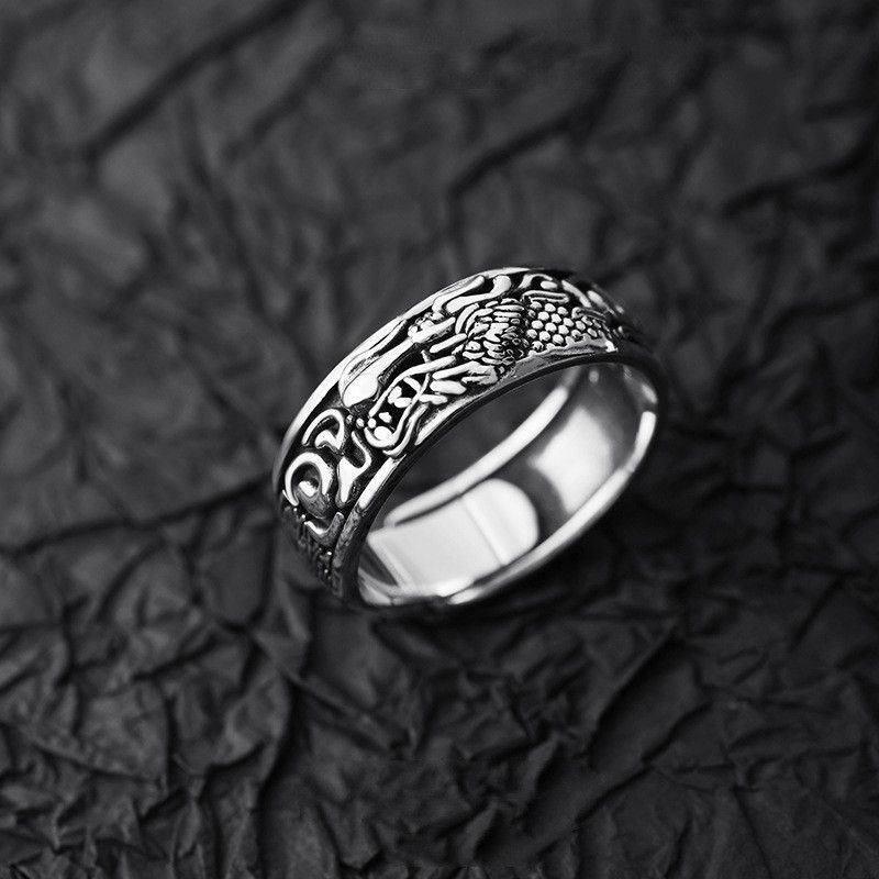 Jewelry Vintage Dragon Ring for Men Size ONE SIZE - 1 Thumbnail
