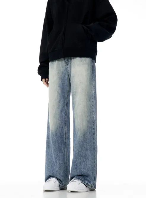 Japanese Brand Manami x Yura Vintage washed men's simple loose flared jeans Size US 32 / EU 48 - 2 Thumbnail