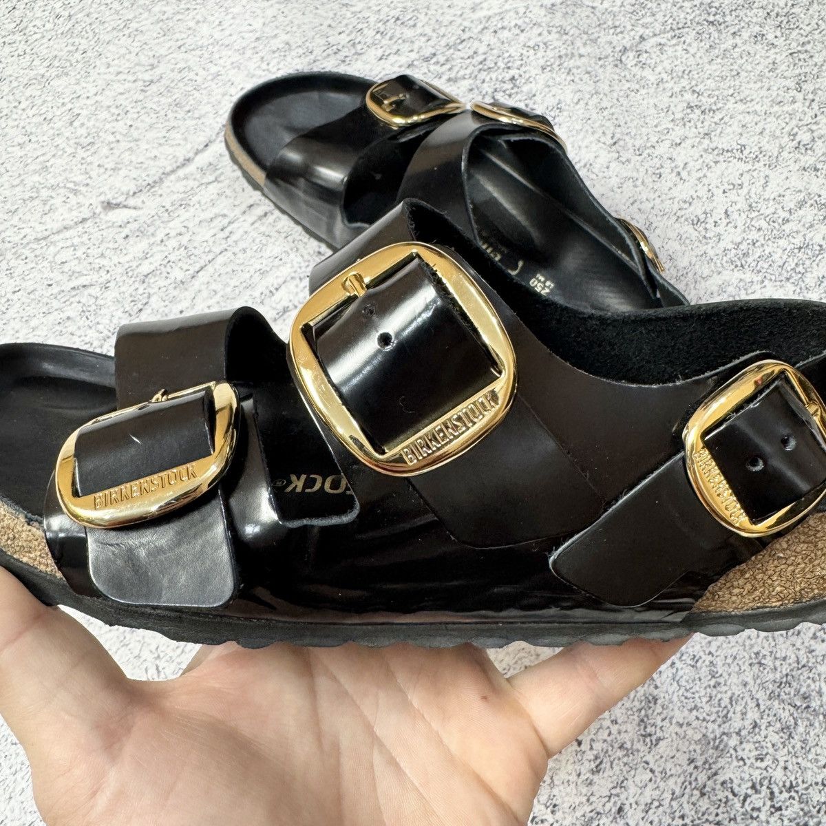 Birkenstock × Designer Birkenstock Milano Black/Gold Leather Sandals 39size 25cm Size US 8.5 / IT 38.5 - 7 Thumbnail