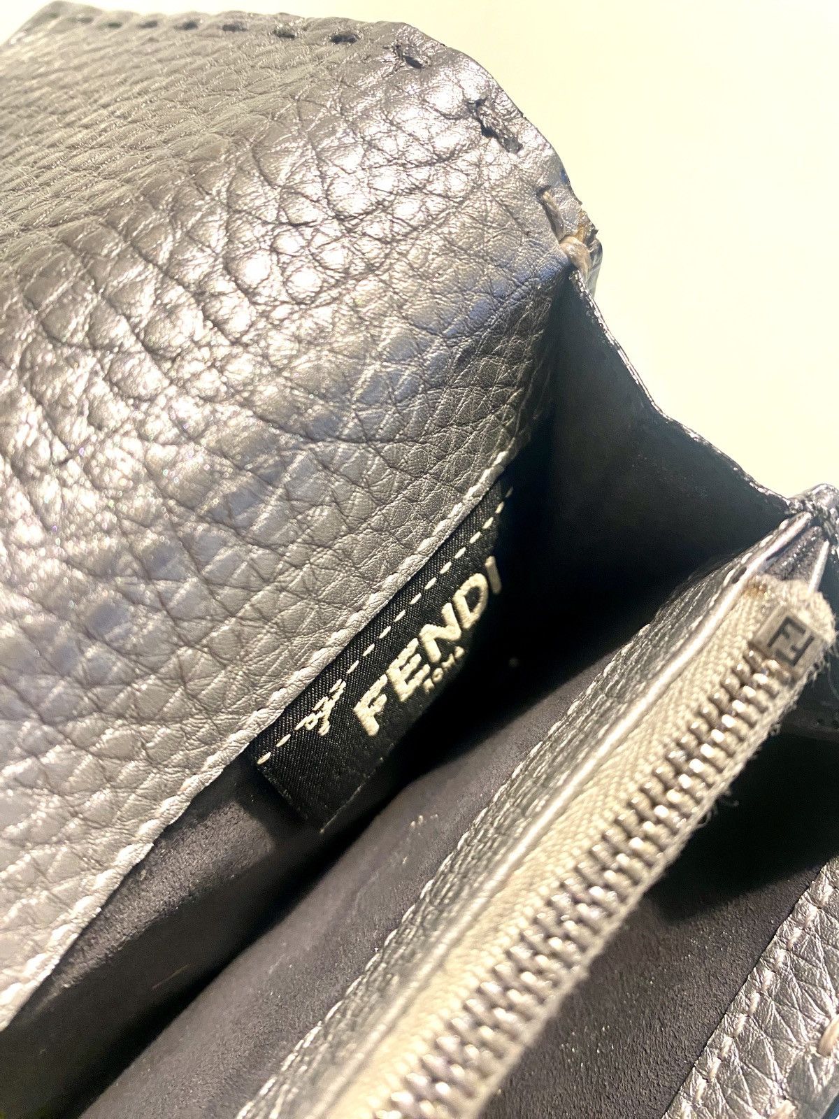 Fendi Fendi Selleria Peekaboo wallet in Silver leather Size ONE SIZE - 5 Thumbnail