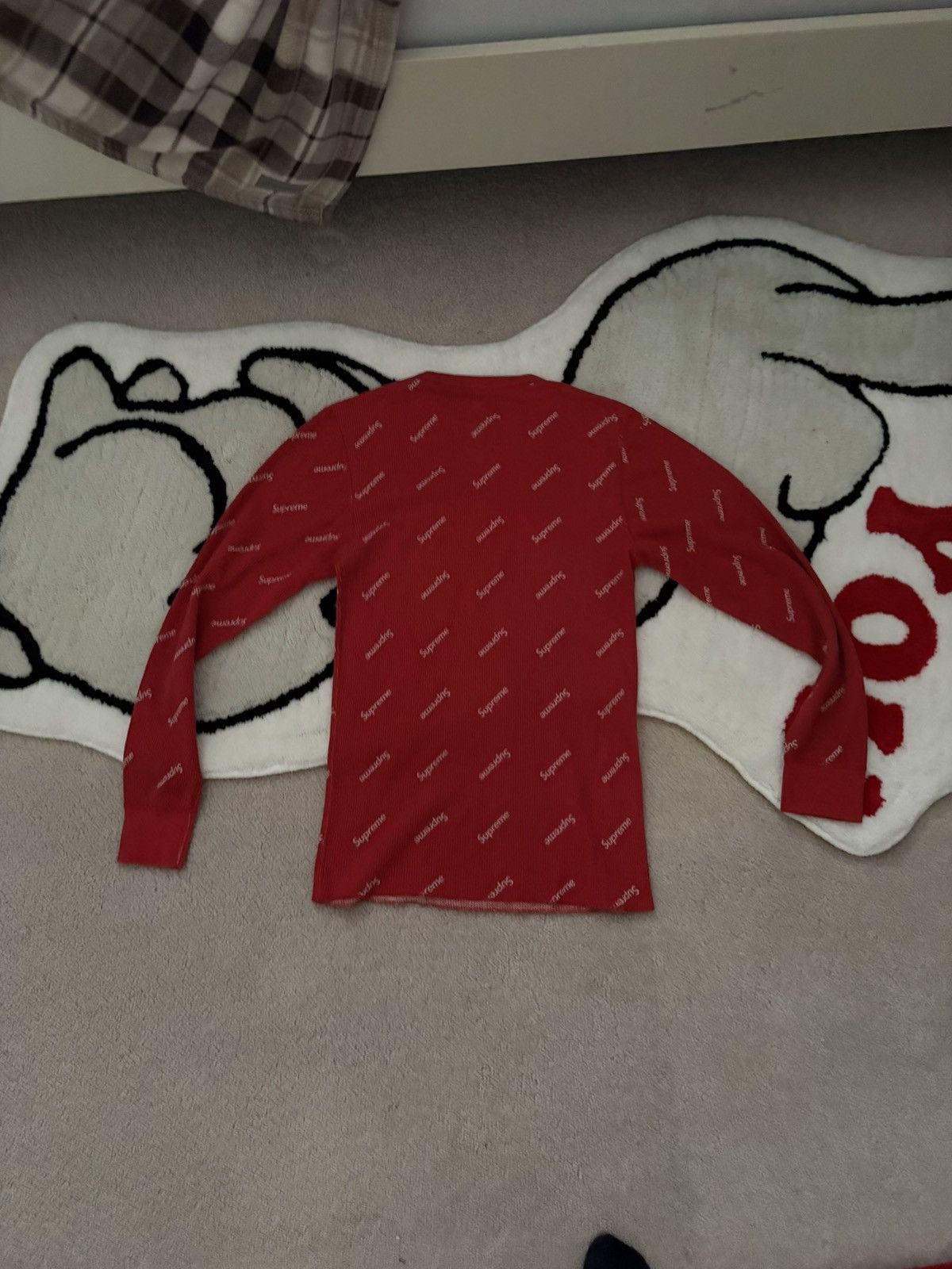 Hanes × Supreme Supreme Hanes Repeat Waffle Thermal Red M Size US M / EU 48-50 / 2 - 4 Thumbnail