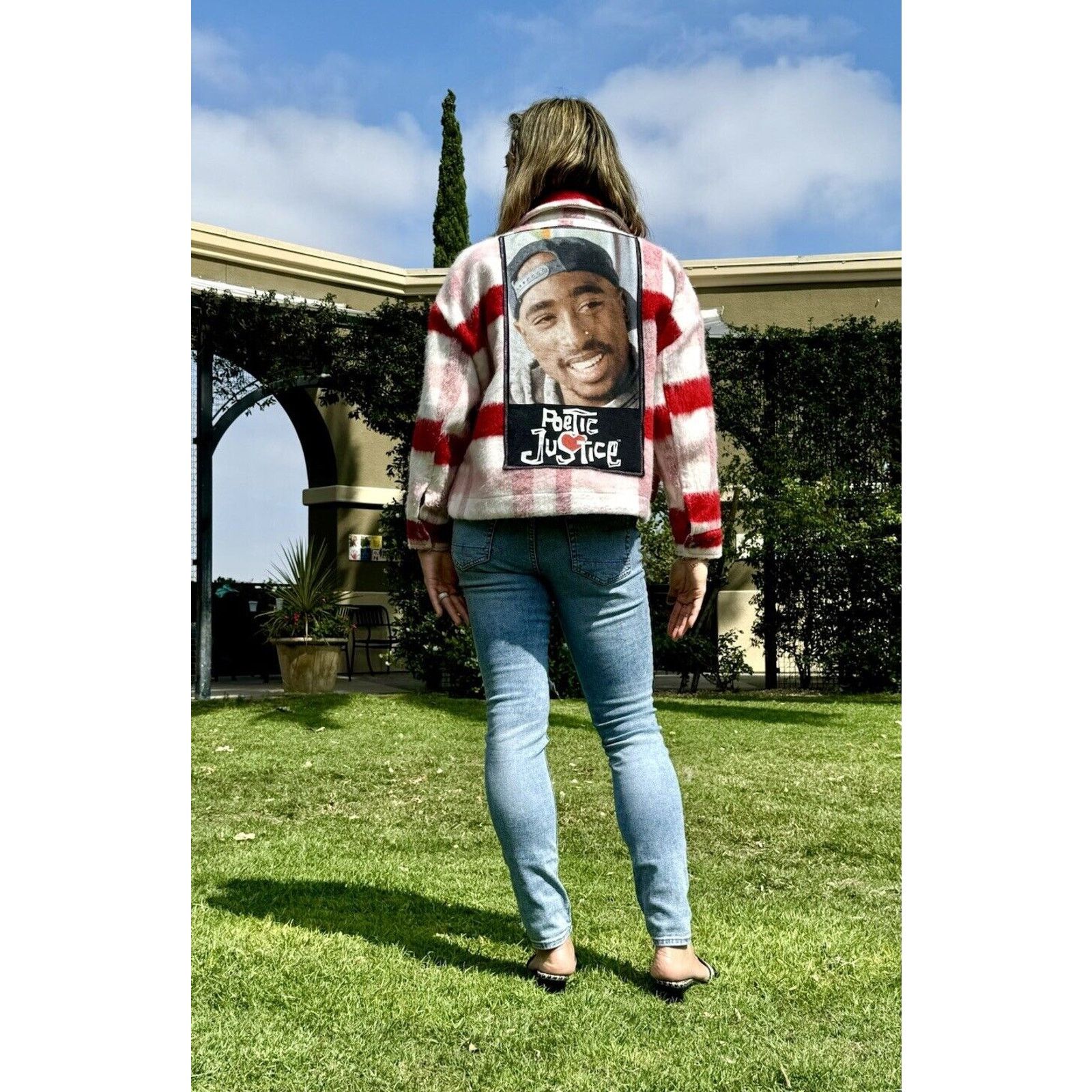 TUPAC SHAKUR Poetic Justice Vintage 80s 90s Plaid Jacket S