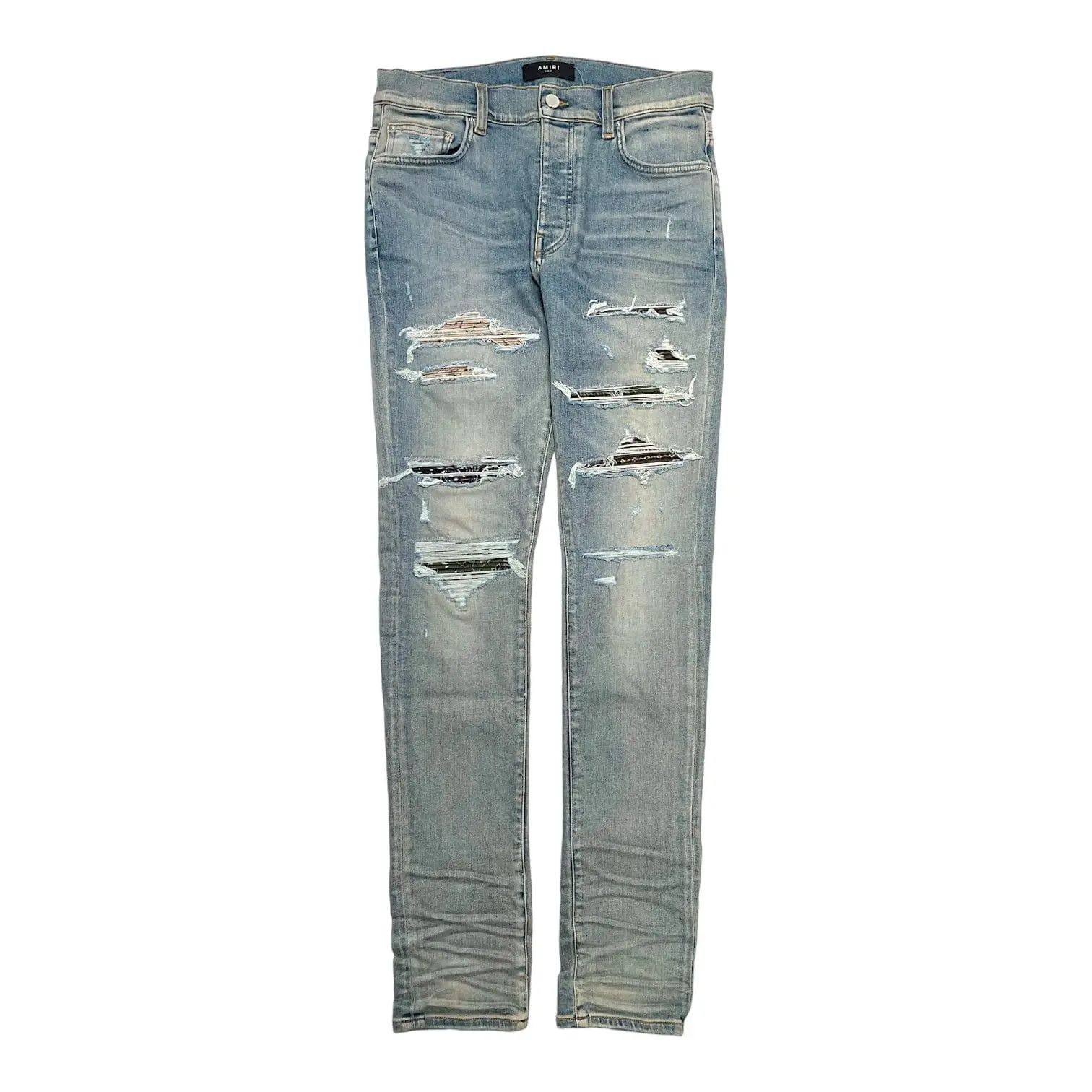 Amiri oc11z0225 Bandana Camo Thrasher jeans in Antique Indigo Size US 30 / EU 46 - 1 Thumbnail