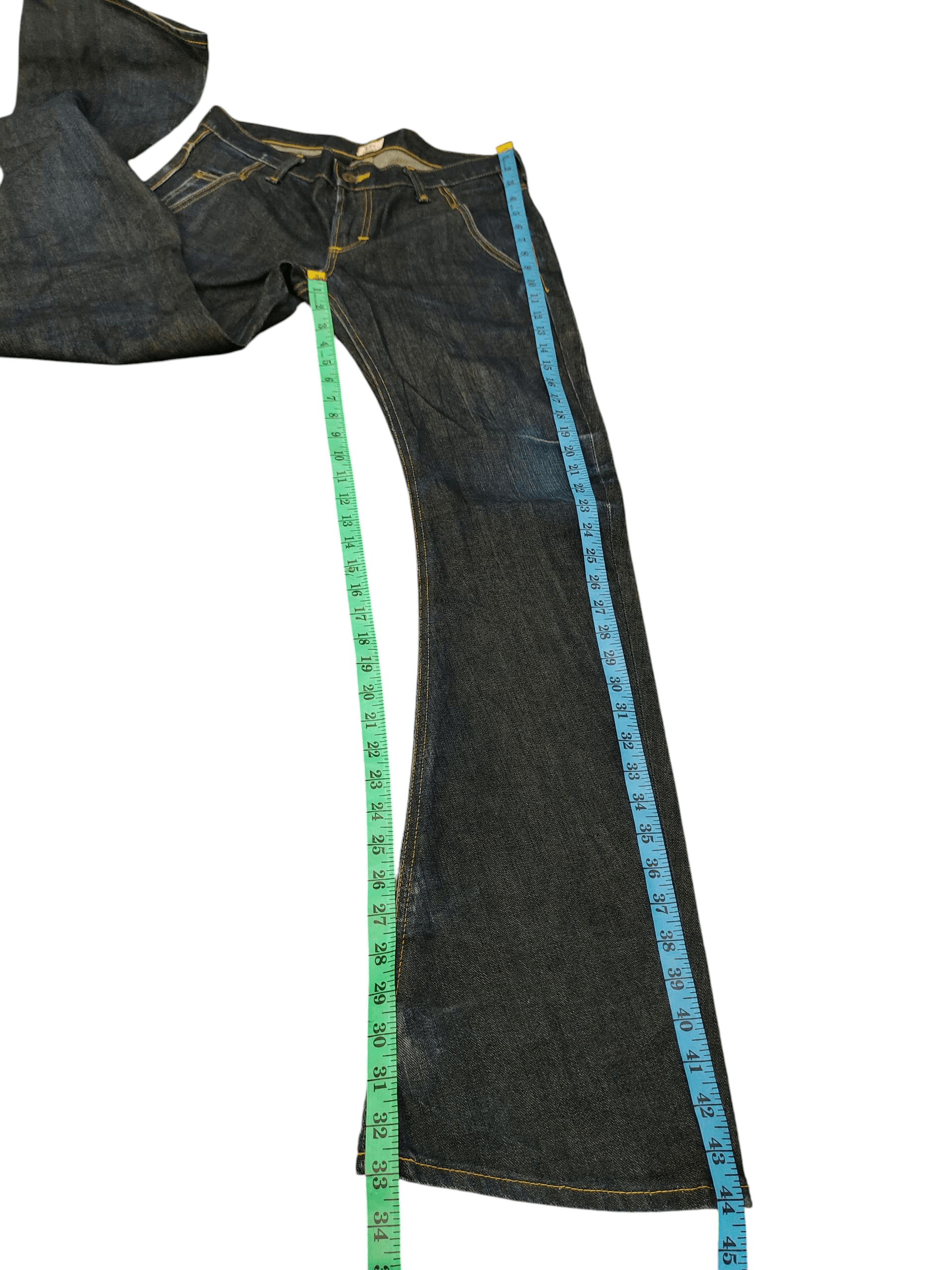 If Six Was Nine Flare Jeans Lee X Akm Japan Denim Bootcut Ifsixwasnine Lgb Size US 31 - 20 Thumbnail