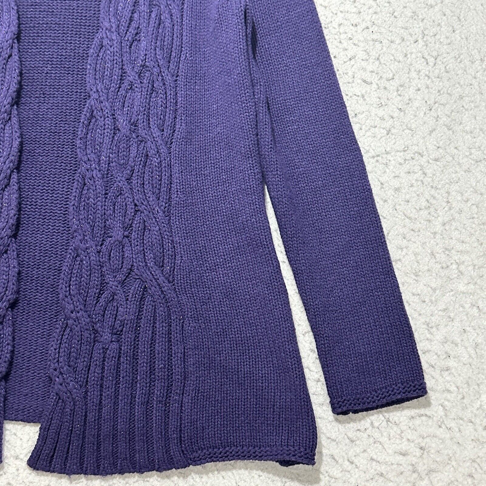 Coldwater Creek Coldwater Creek Small Open Front Cardigan Sweater Purple Size S / US 4 / IT 40 - 6 Thumbnail