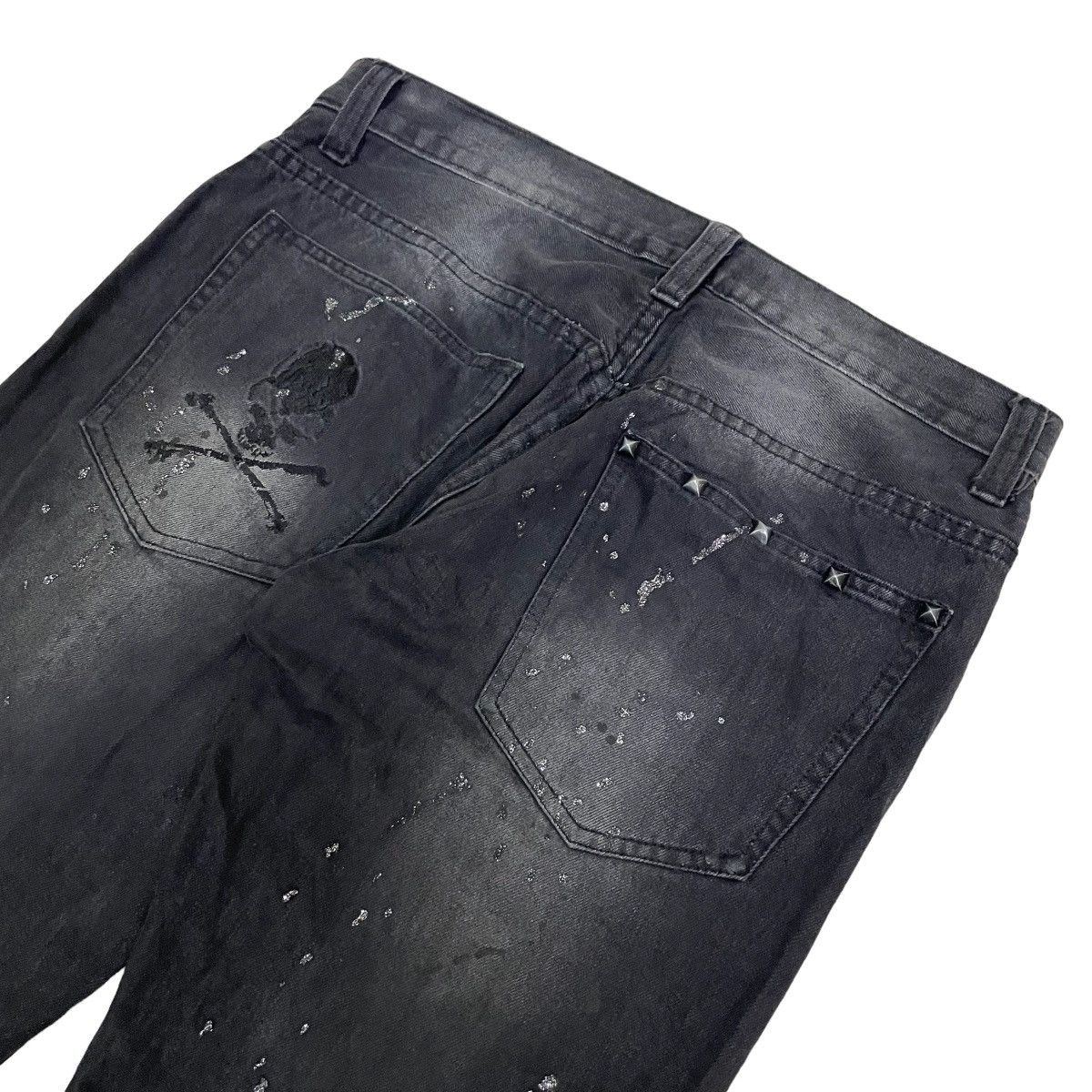 If Six Was Nine Vintage Y2K Flared Rare Faded Splatter Paint Design Size US 28 / EU 44 - 8 Thumbnail
